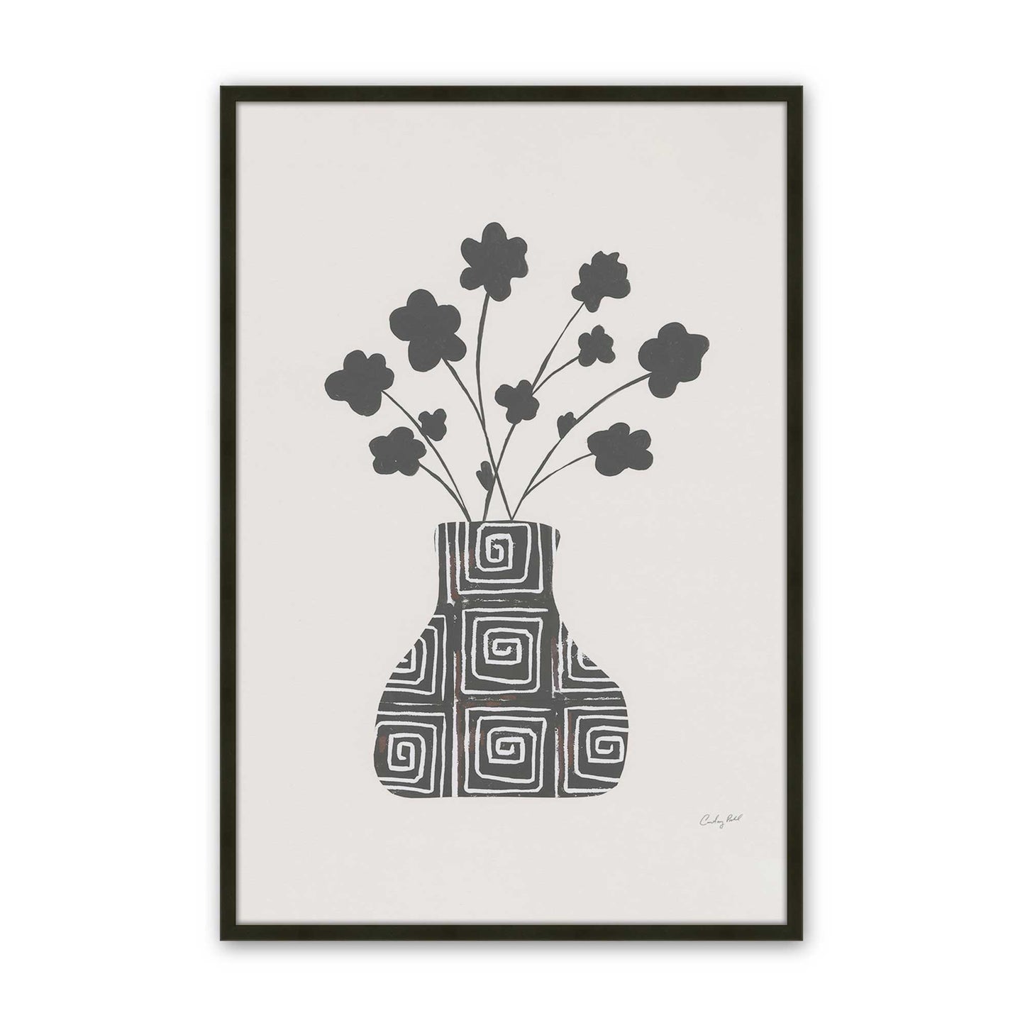 [Color:Satin Black], Picture of art in a Satin Black frame