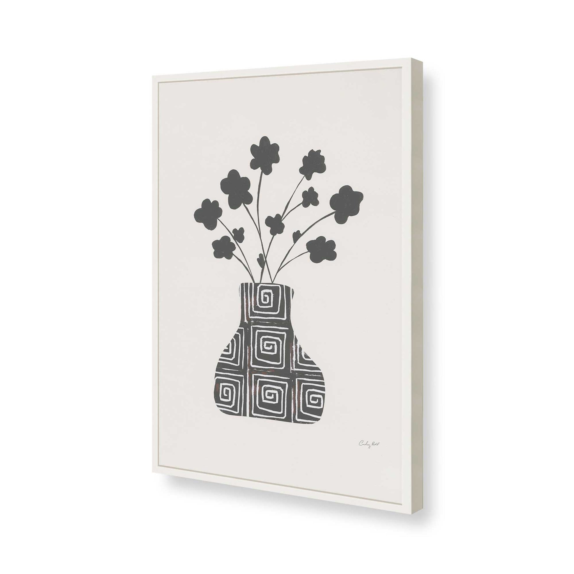 [Color:Opaque White], Picture of art in a Opaque White frame of the corner