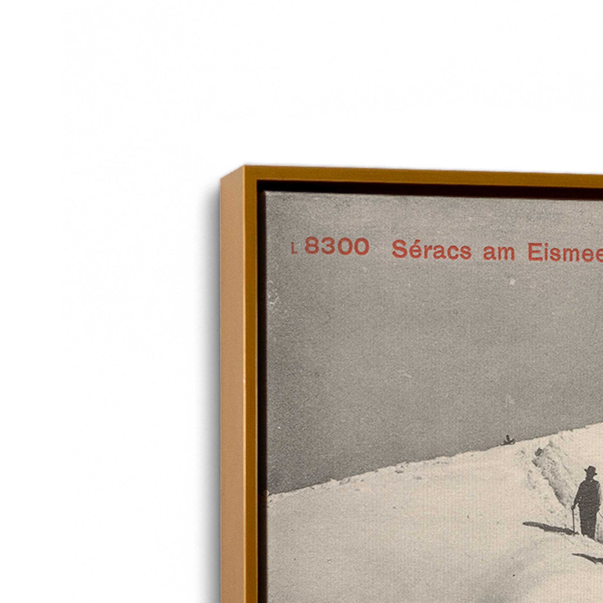 [Color:Polished Gold], Picture of art in a Polished Gold frame at an angle