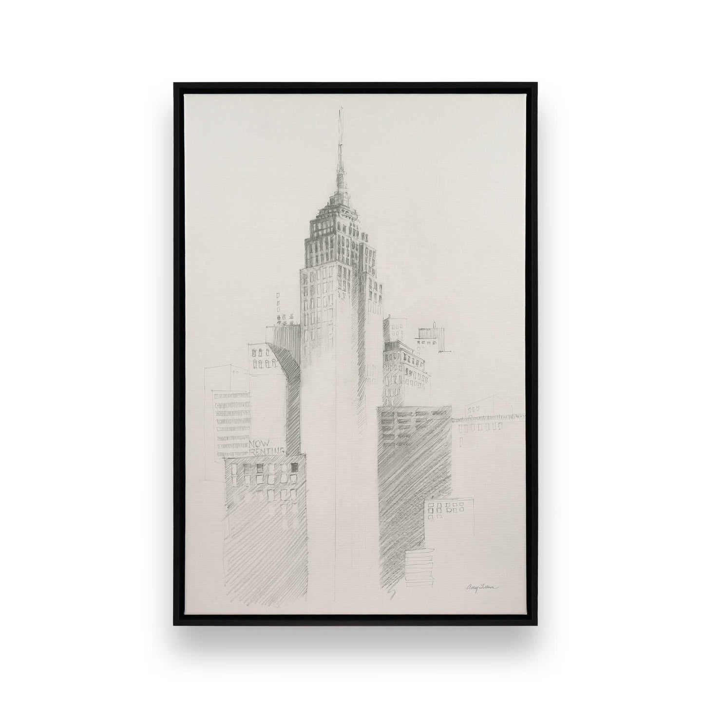 [Color:Satin Black], Picture of art in a Satin Black frame