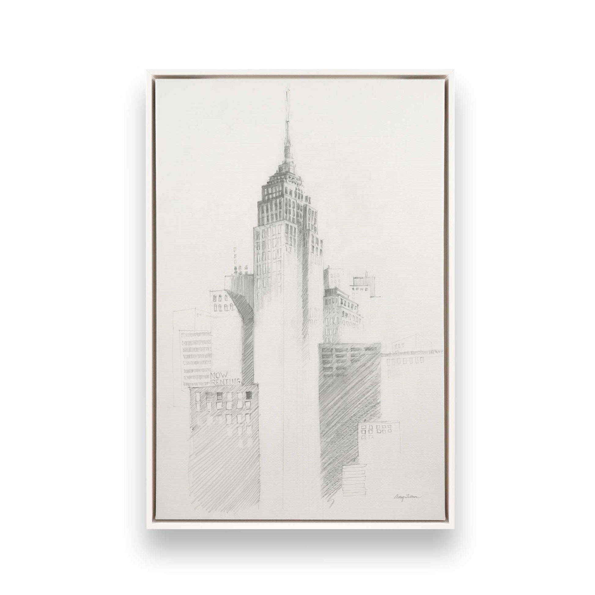 [Color:Opaque White], Picture of art in a White frame