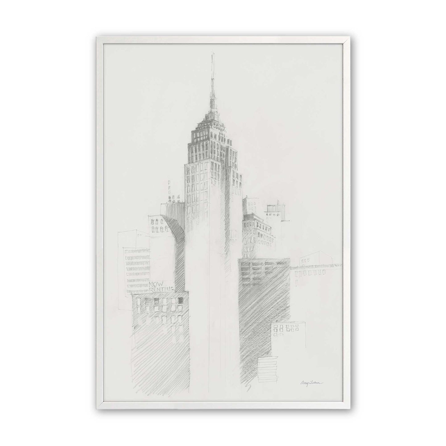 [Color:Opaque White], Picture of art in a Opaque White frame