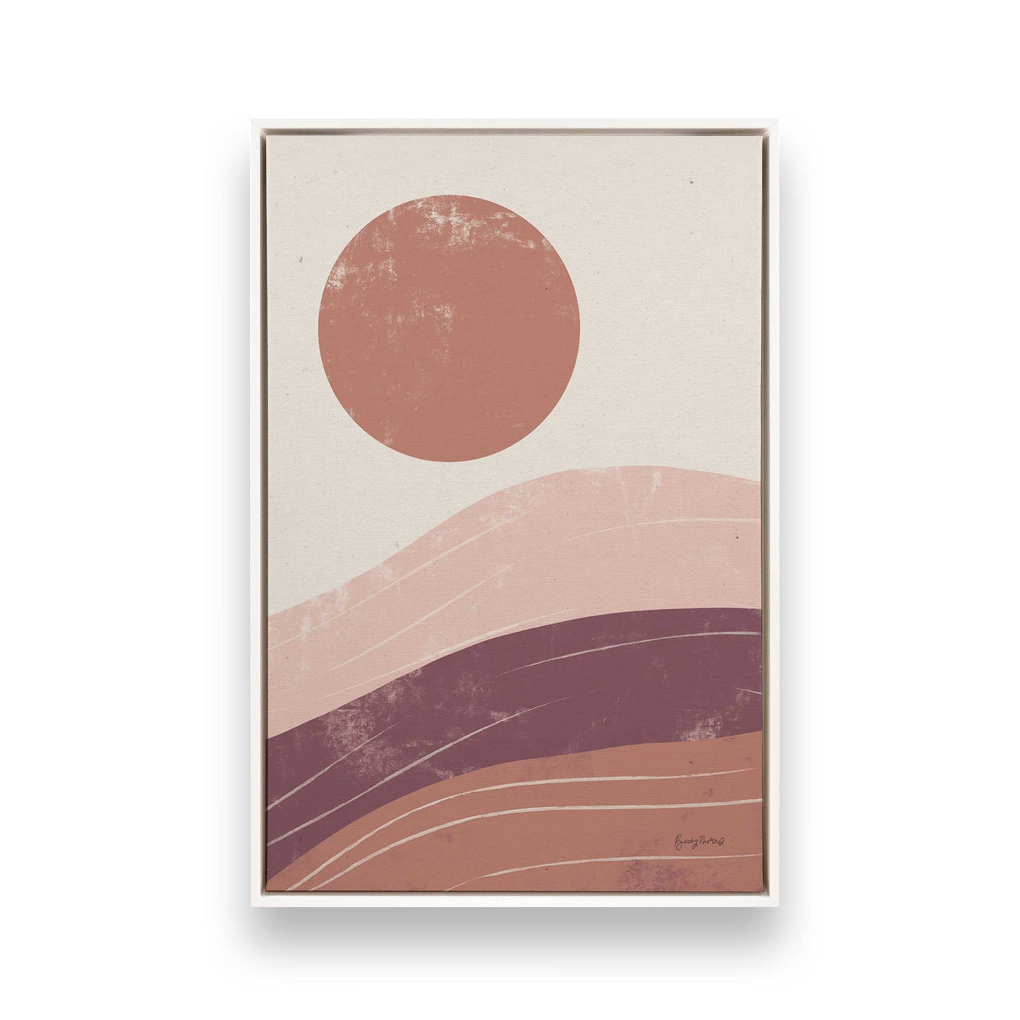 [Color:Opaque White], Picture of art in a White frame