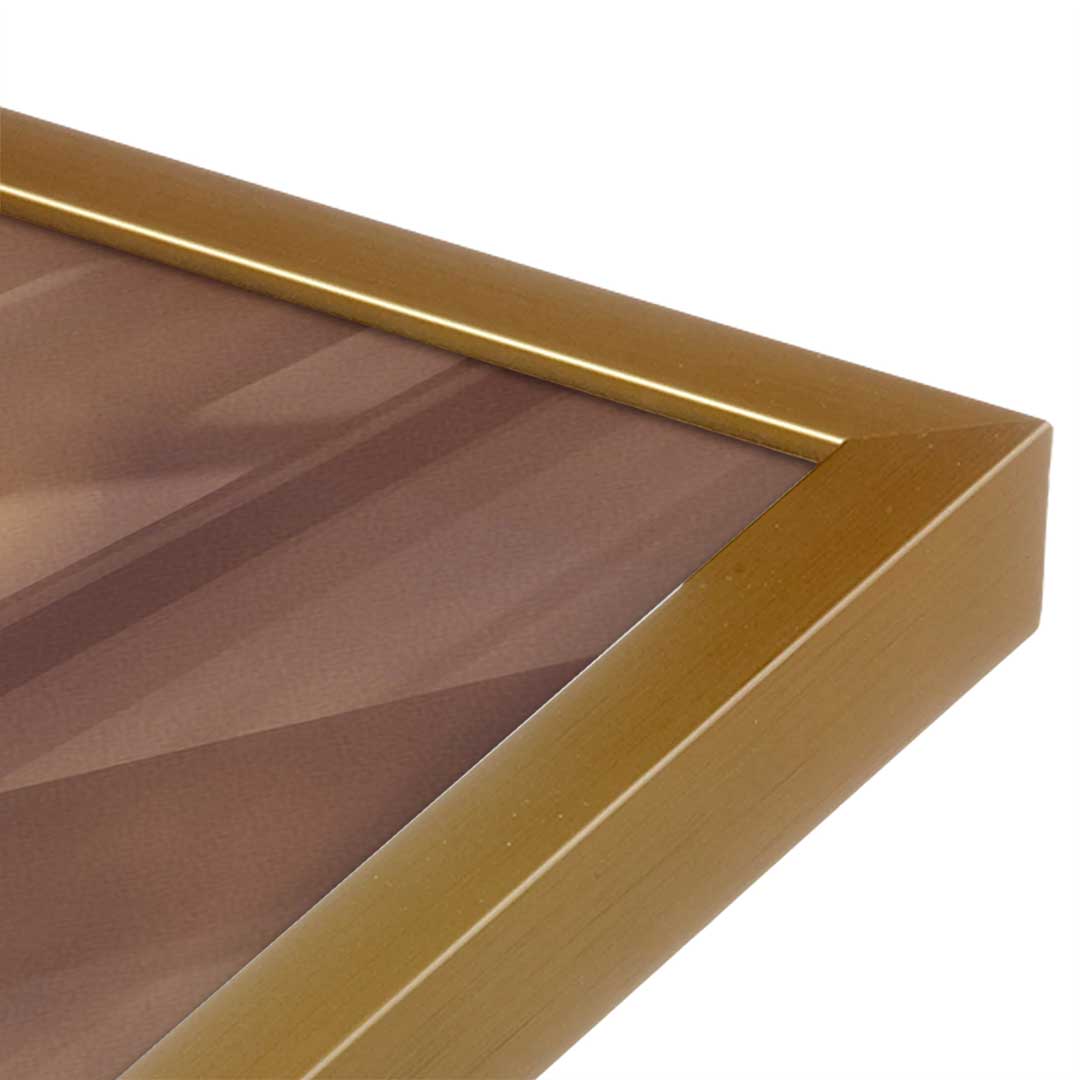 [Color:Polished Gold], Picture of art in a Polished Gold frame at an angle