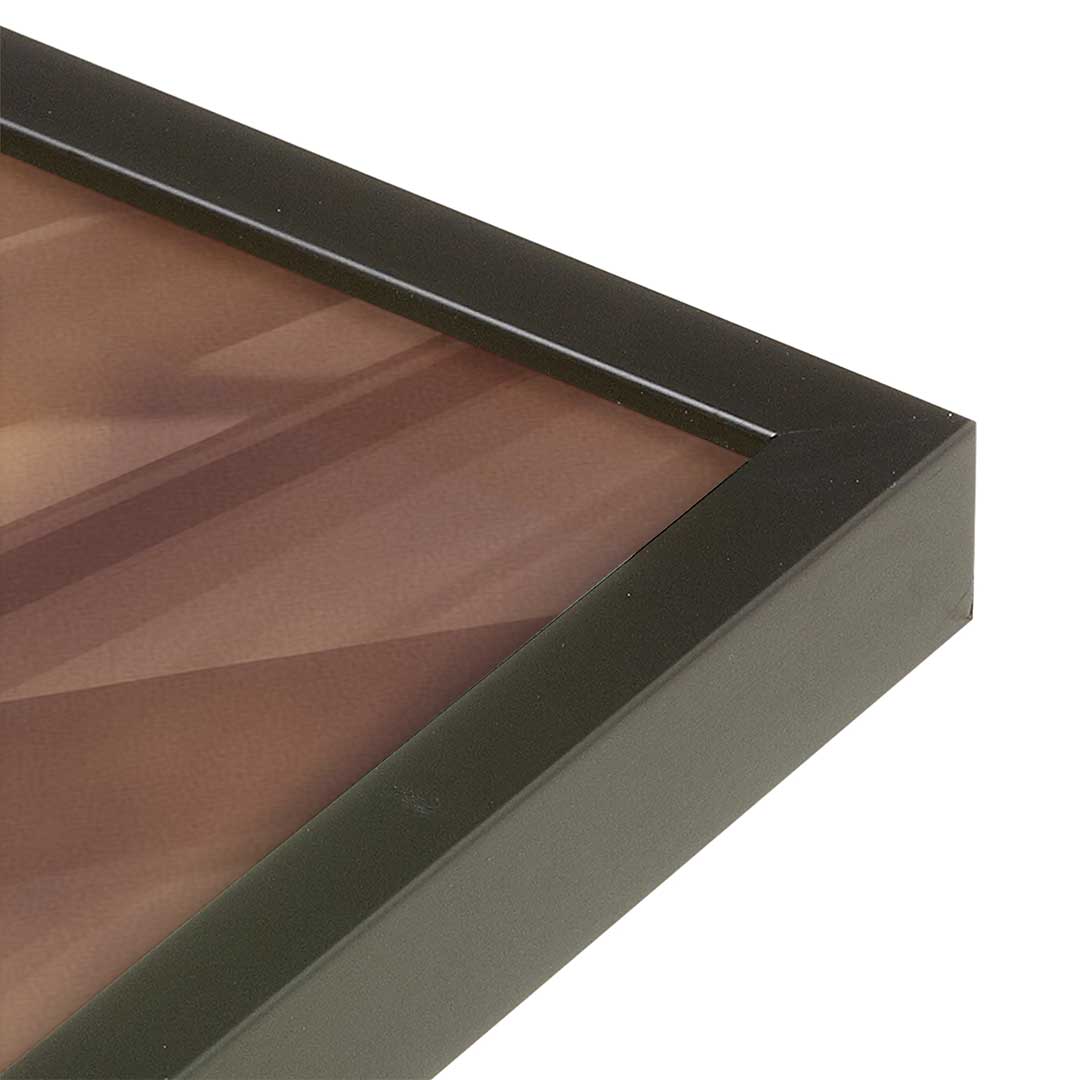 [Color:Satin Black], Picture of art in a Satin Black frame at an angle