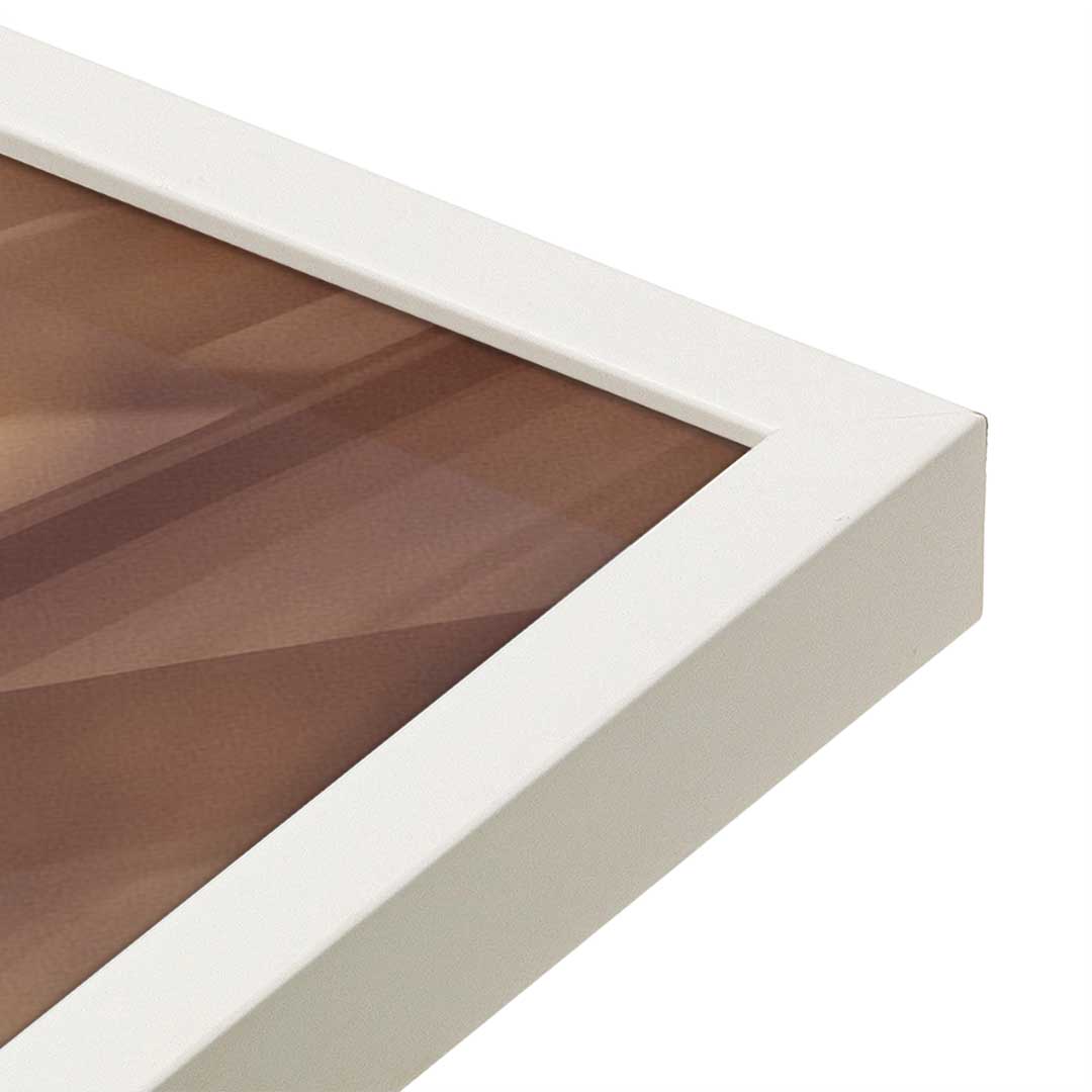 [Color:Opaque White], Picture of art in a Opaque White frame at an angle