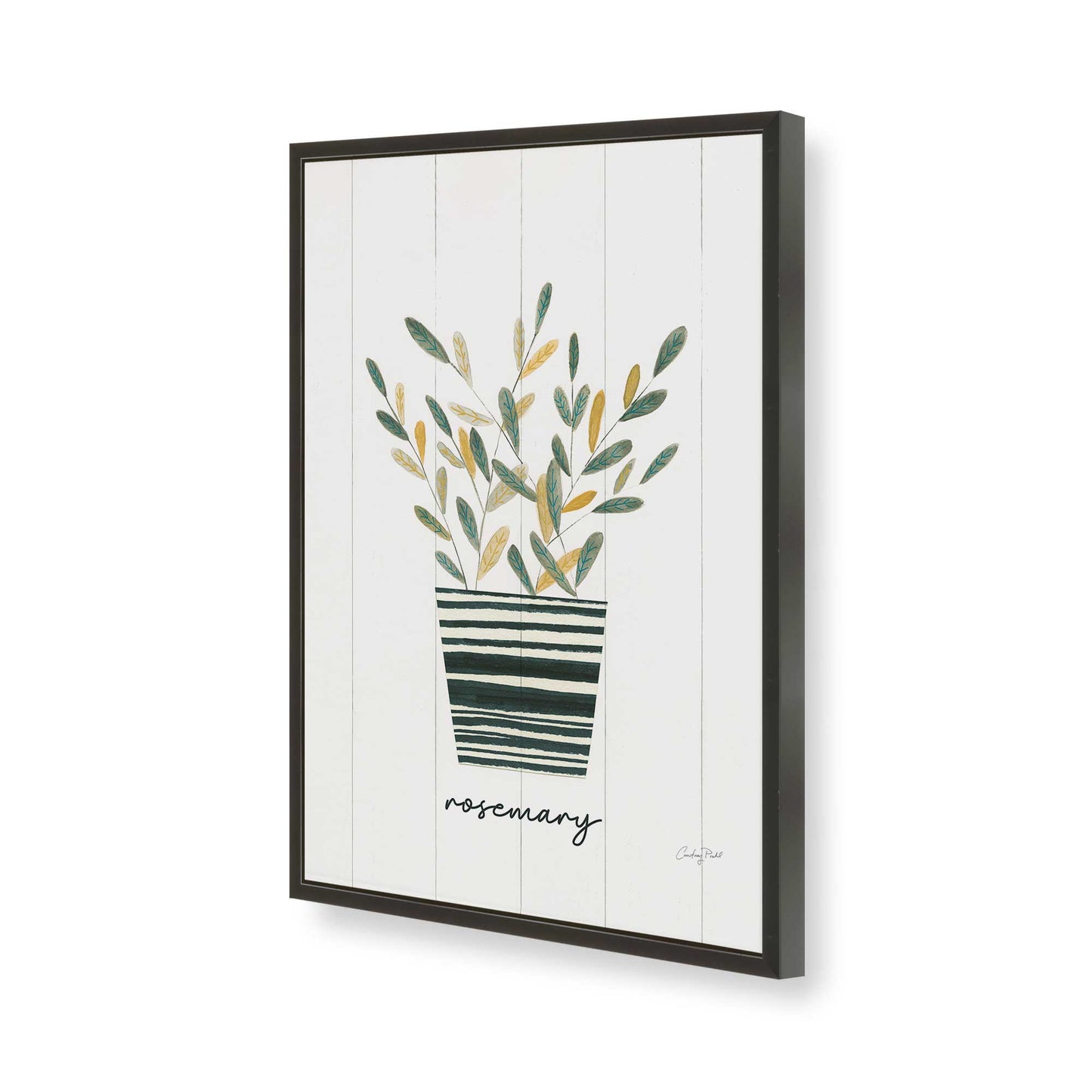 [Color:Satin Black], Picture of art in a Satin Black frame of the corner