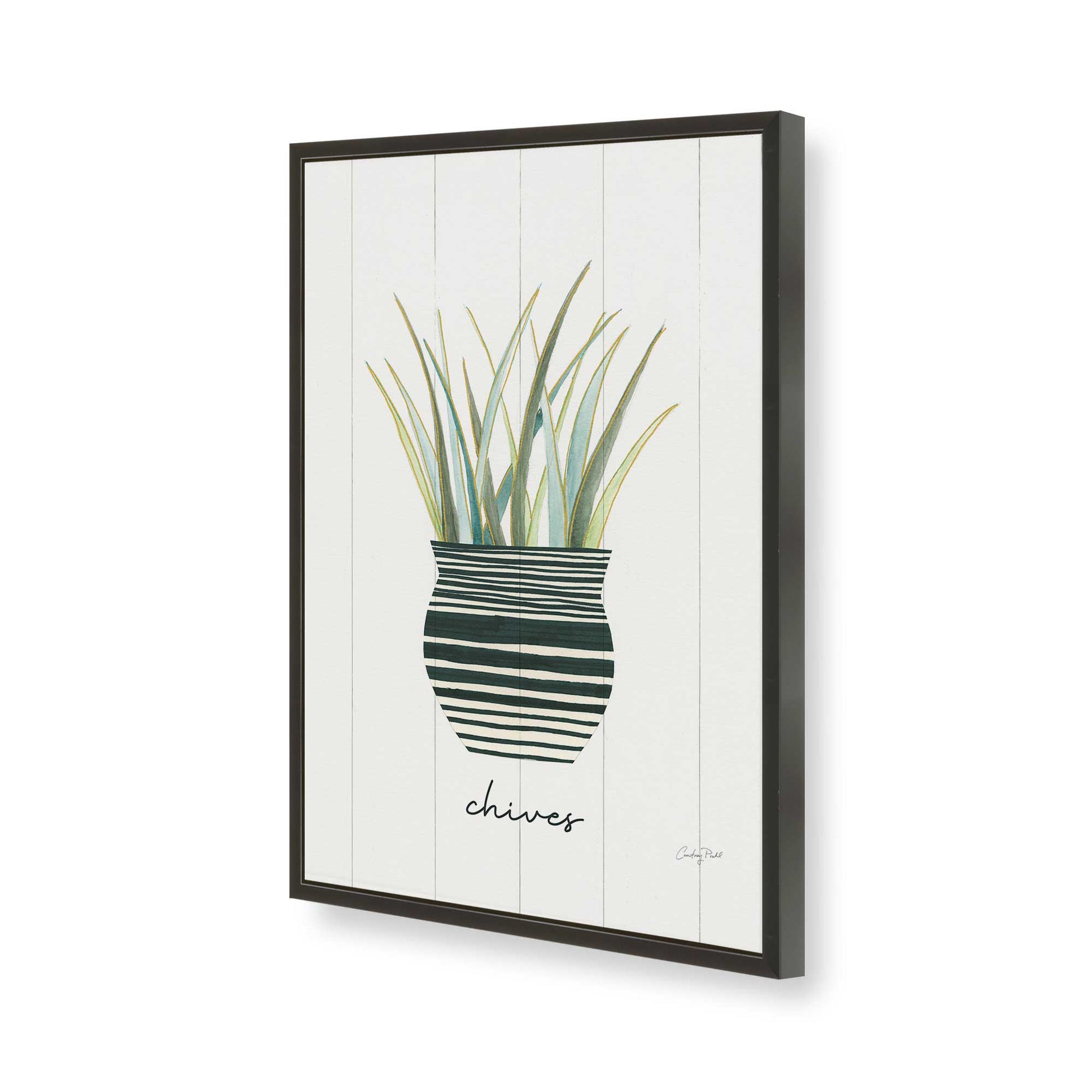 [Color:Satin Black], Picture of art in a Satin Black frame of the corner