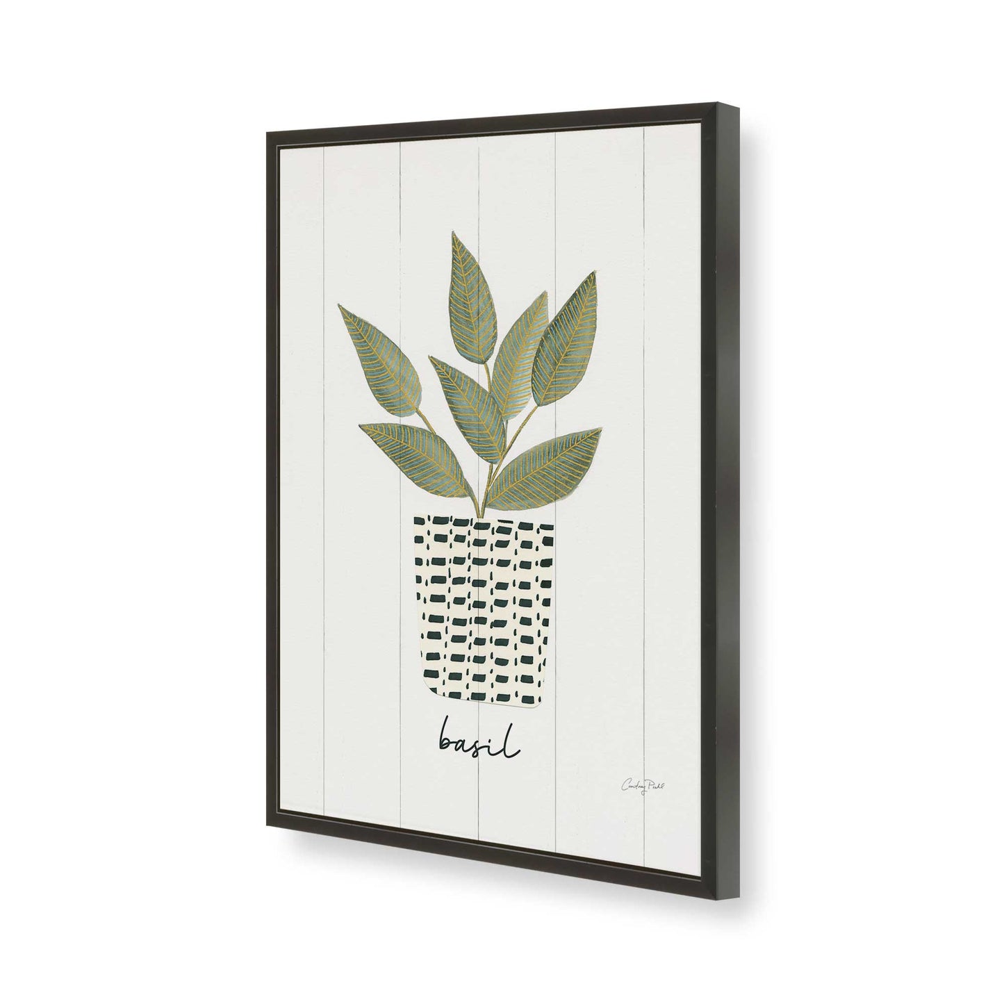 [Color:Satin Black], Picture of art in a Satin Black frame of the corner