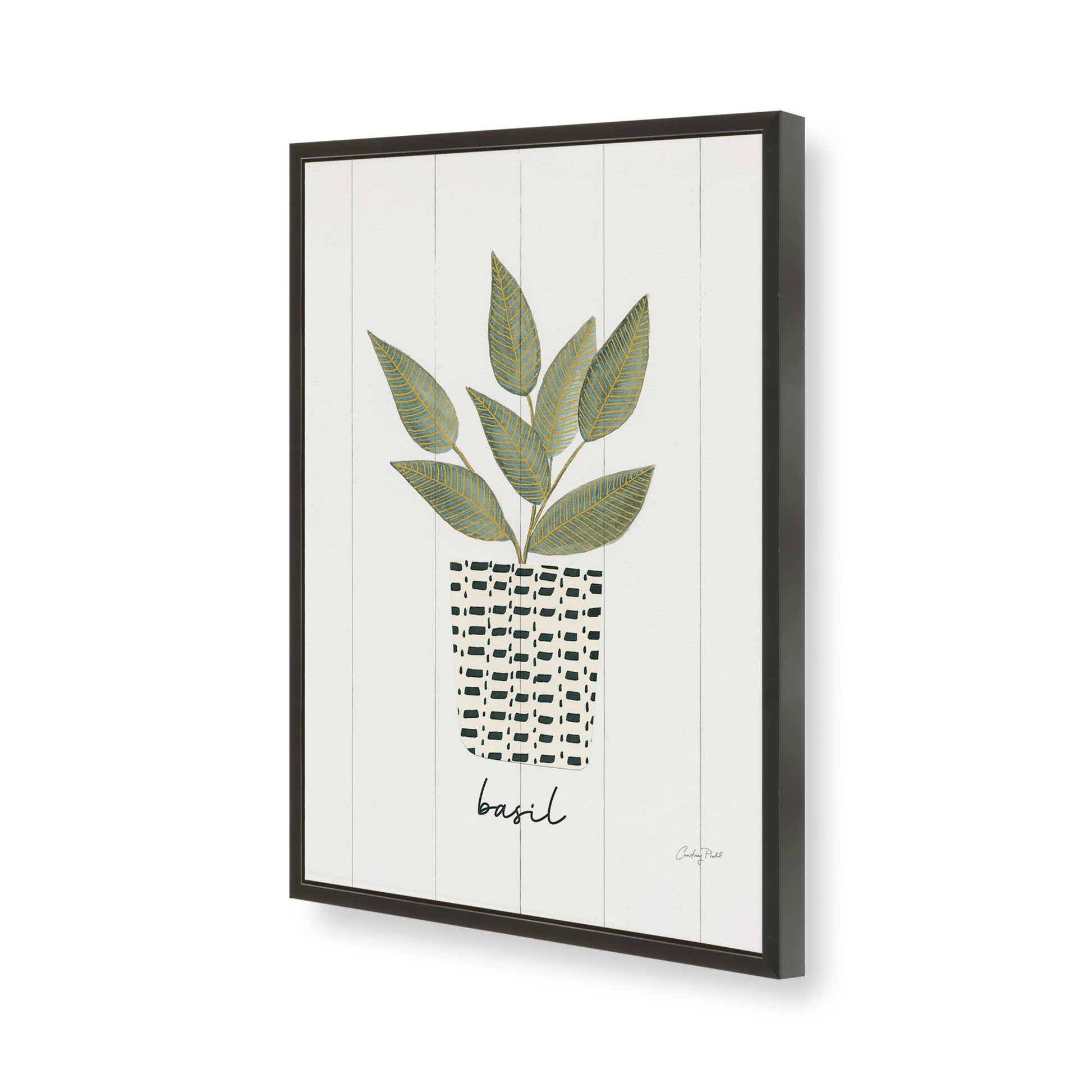 [Color:Satin Black], Picture of art in a Satin Black frame of the corner