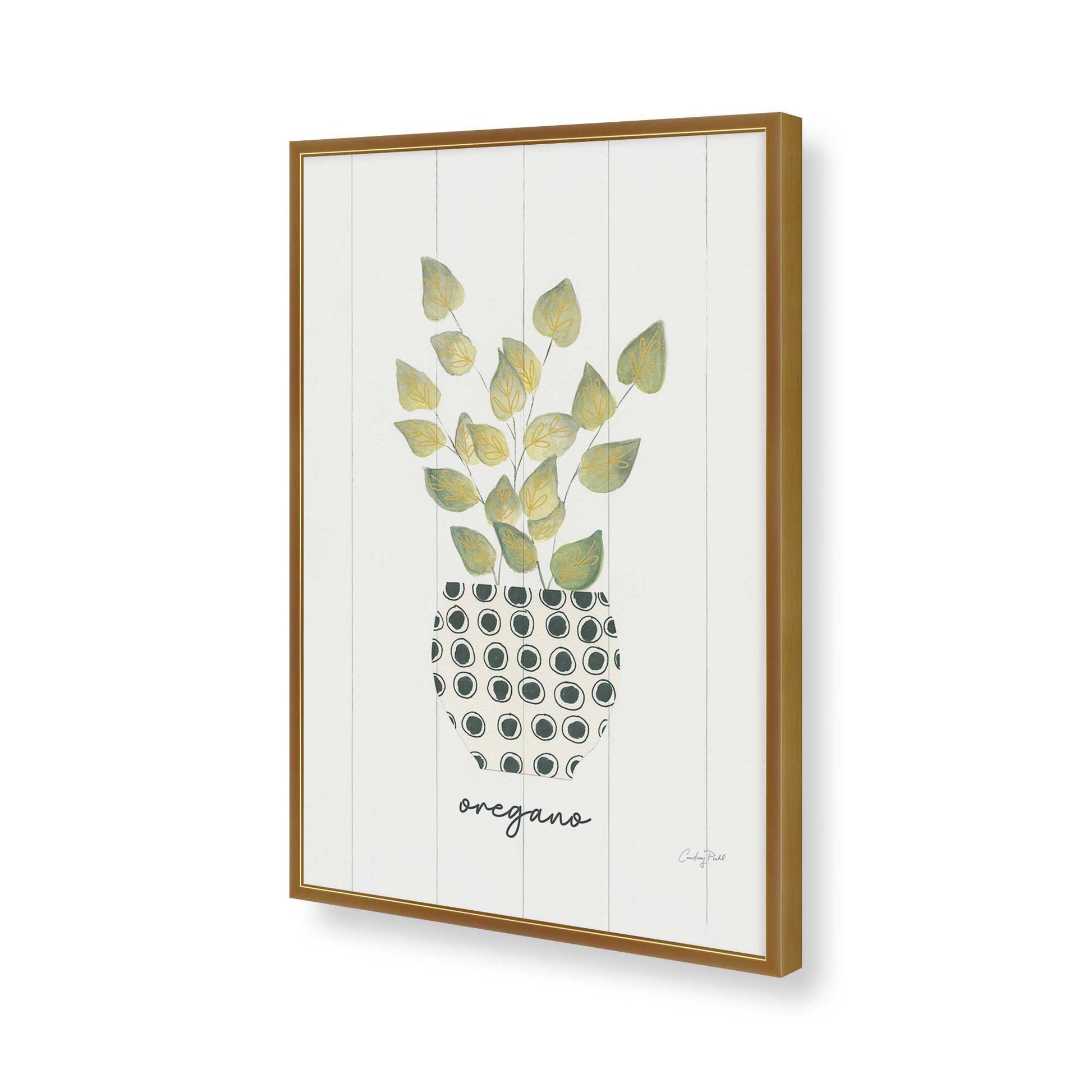 [Color:Polished Gold], Picture of art in a Polished Gold frame of the corner