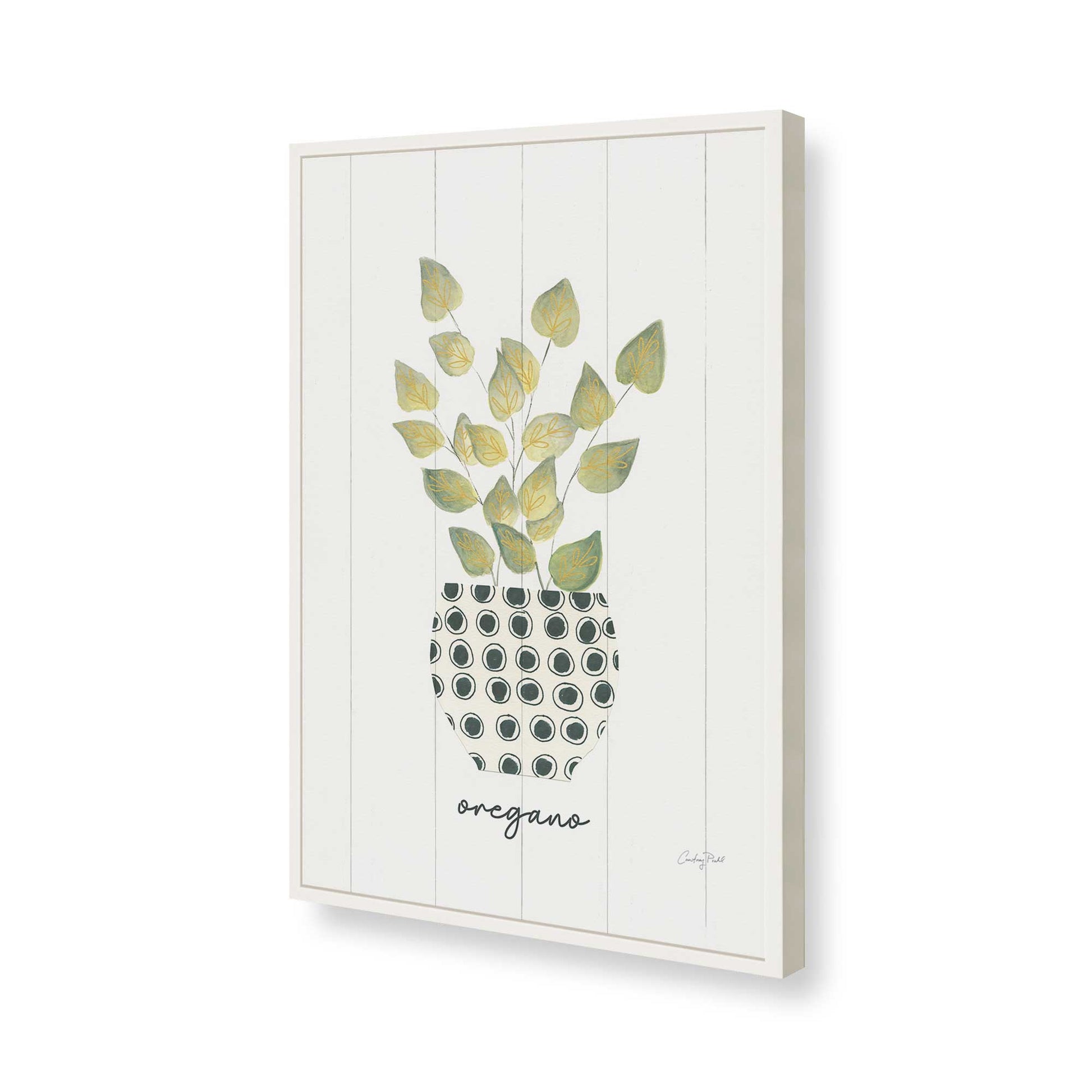 [Color:Opaque White], Picture of art in a Opaque White frame of the corner