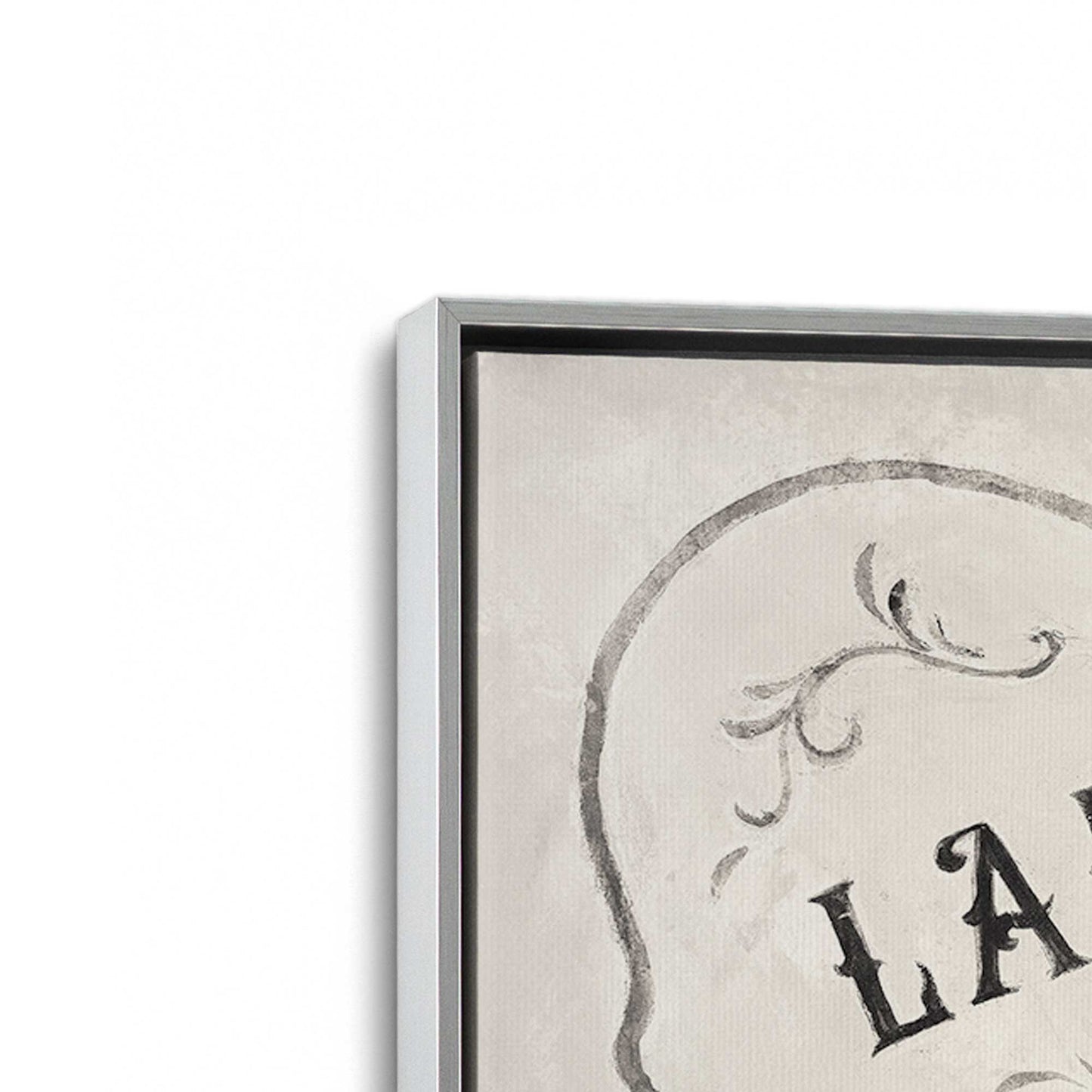 [Color:Polished Chrome], Picture of art in a Polished Chrome frame at an angle