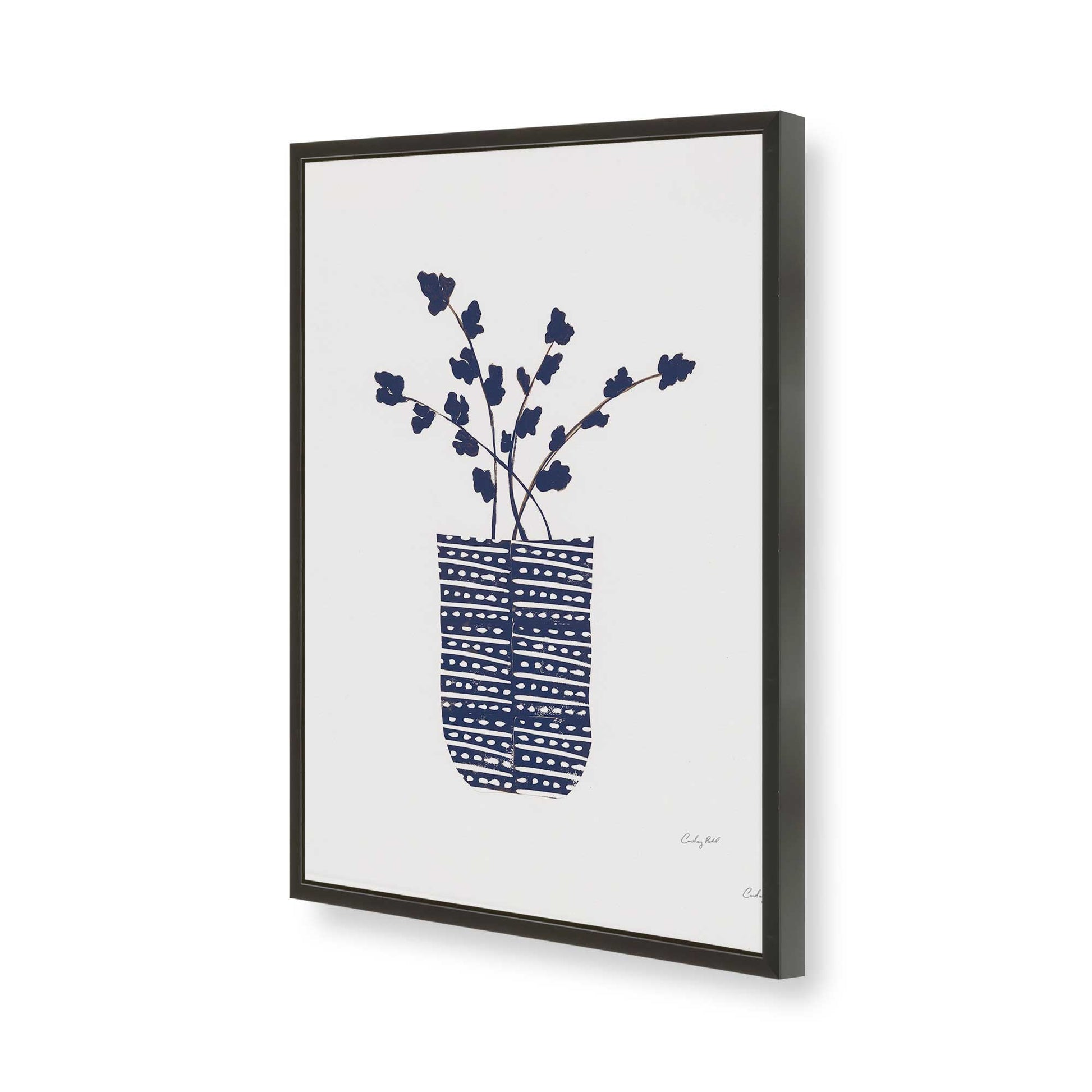 [Color:Satin Black], Picture of art in a Satin Black frame of the corner