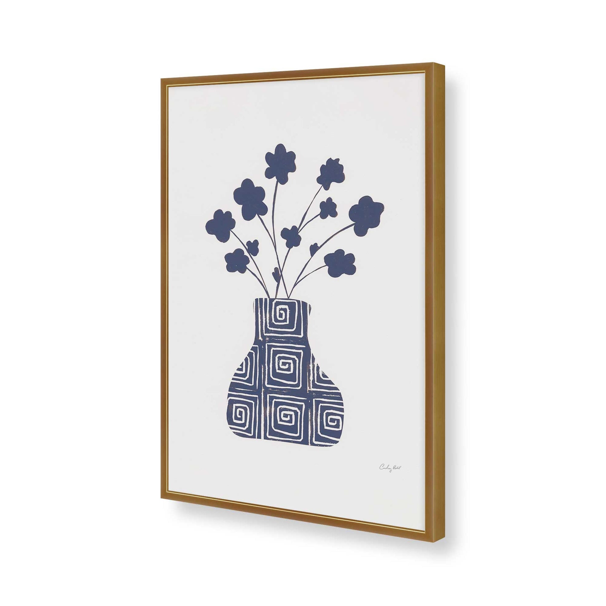 [Color:Polished Gold], Picture of art in a Polished Gold frame of the corner