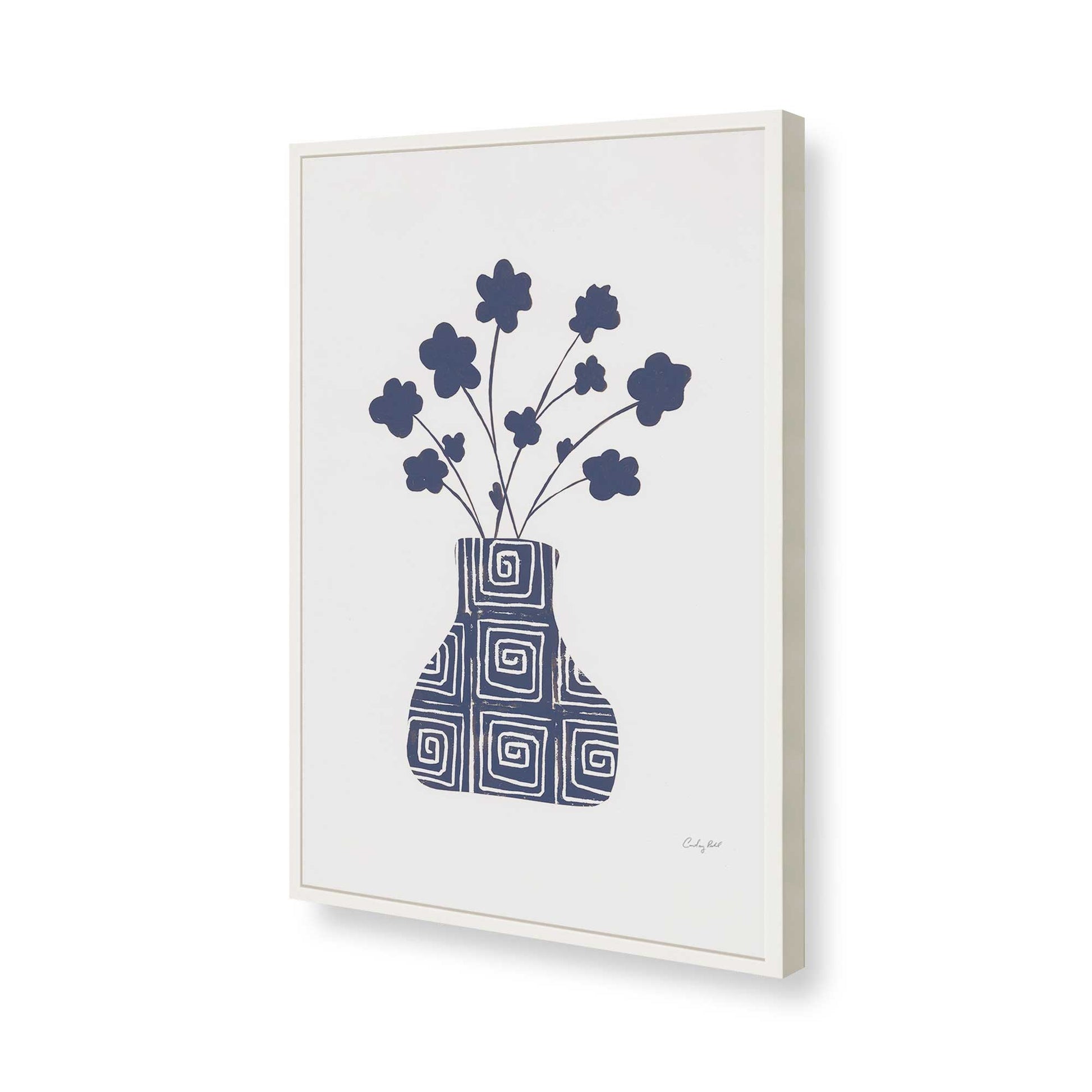 [Color:Opaque White], Picture of art in a Opaque White frame of the corner
