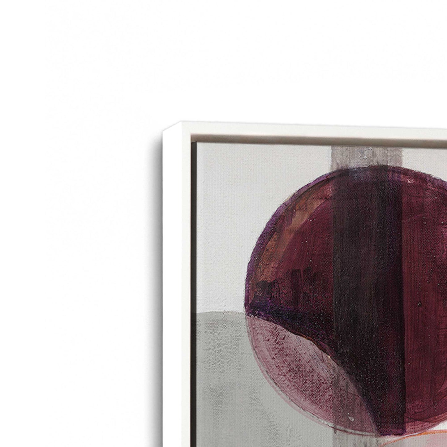 [Color:Opaque White], Picture of art in a White frame at an angle