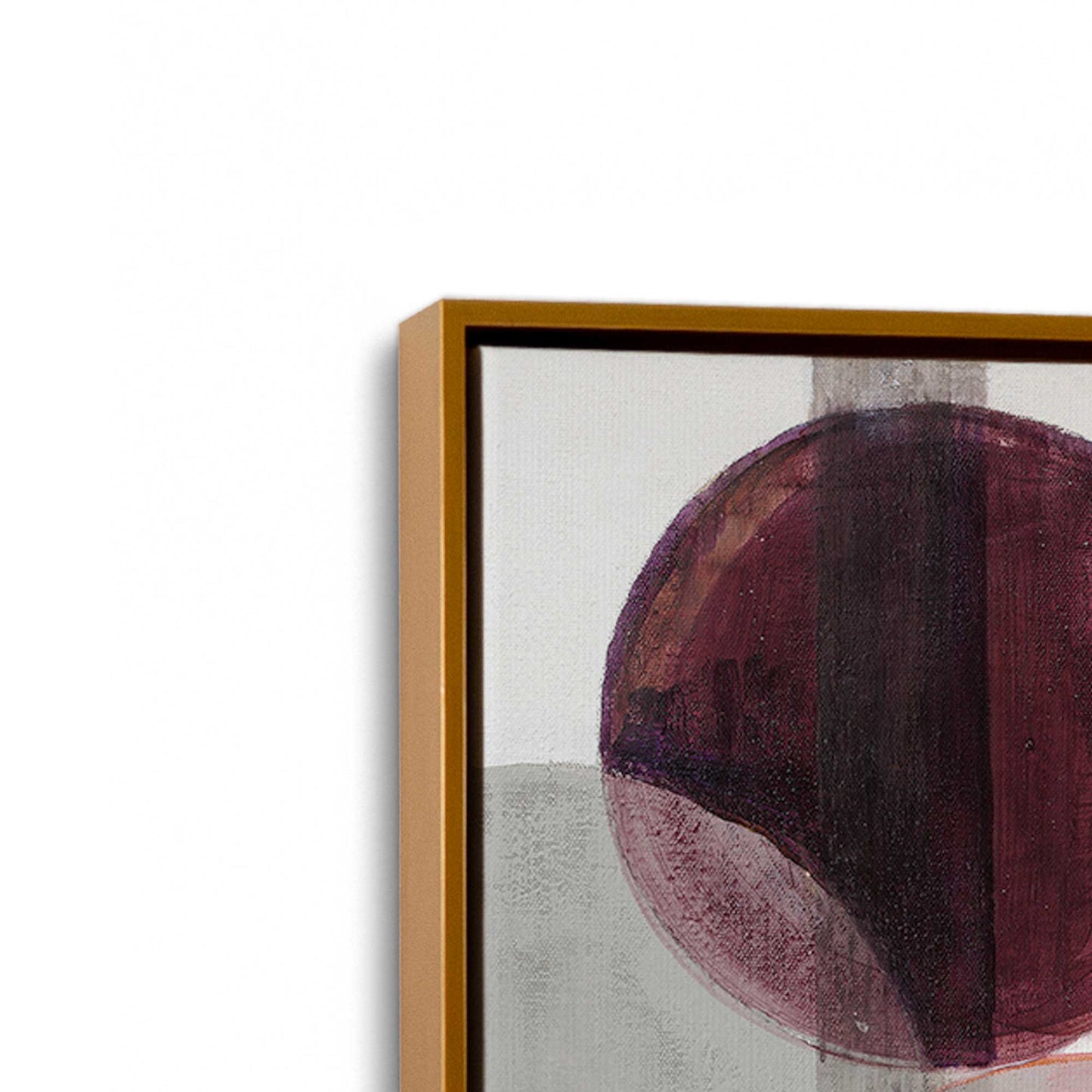 [Color:Polished Gold], Picture of art in a Polished Gold frame at an angle