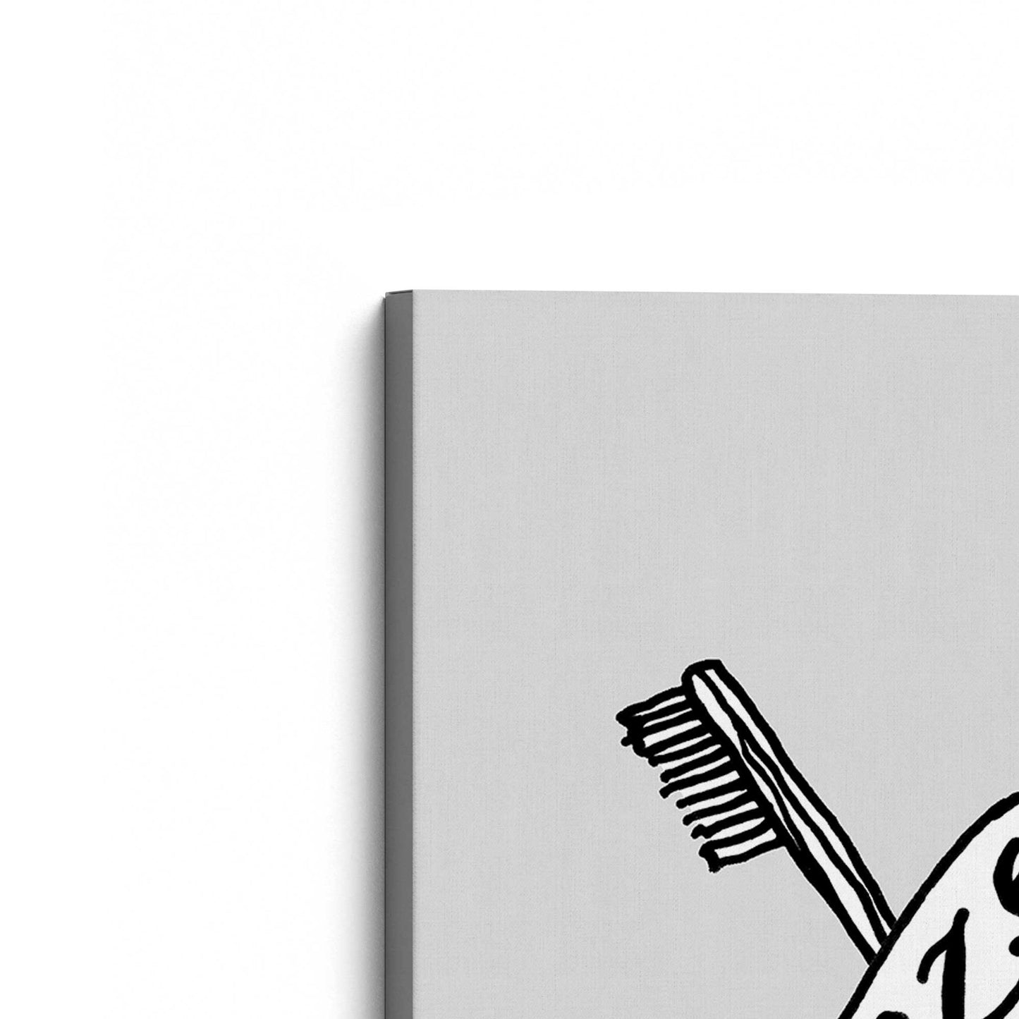 [Color:Stretched Canvas], Picture of the corner of the art