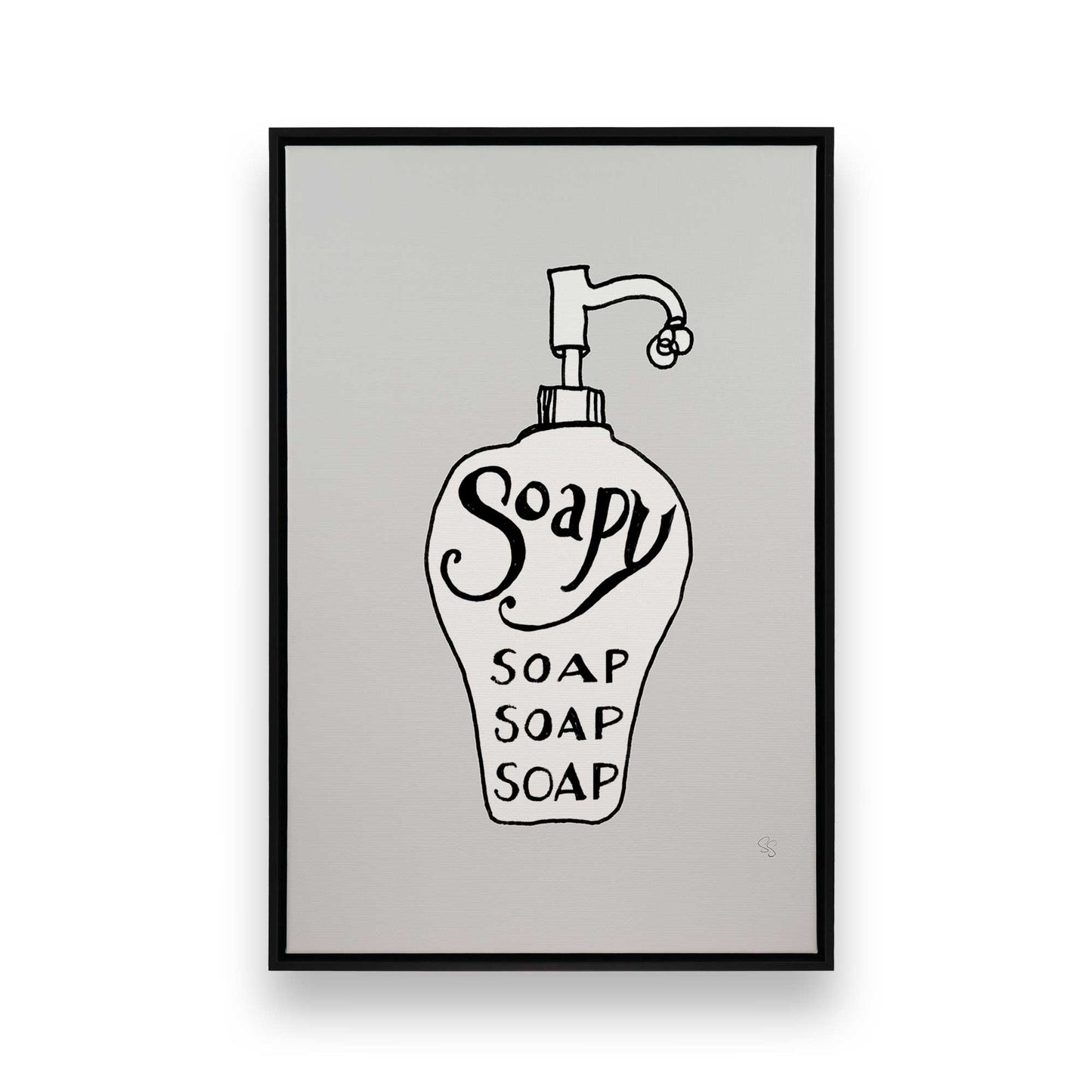 [Color:Satin Black], Picture of art in a Satin Black frame