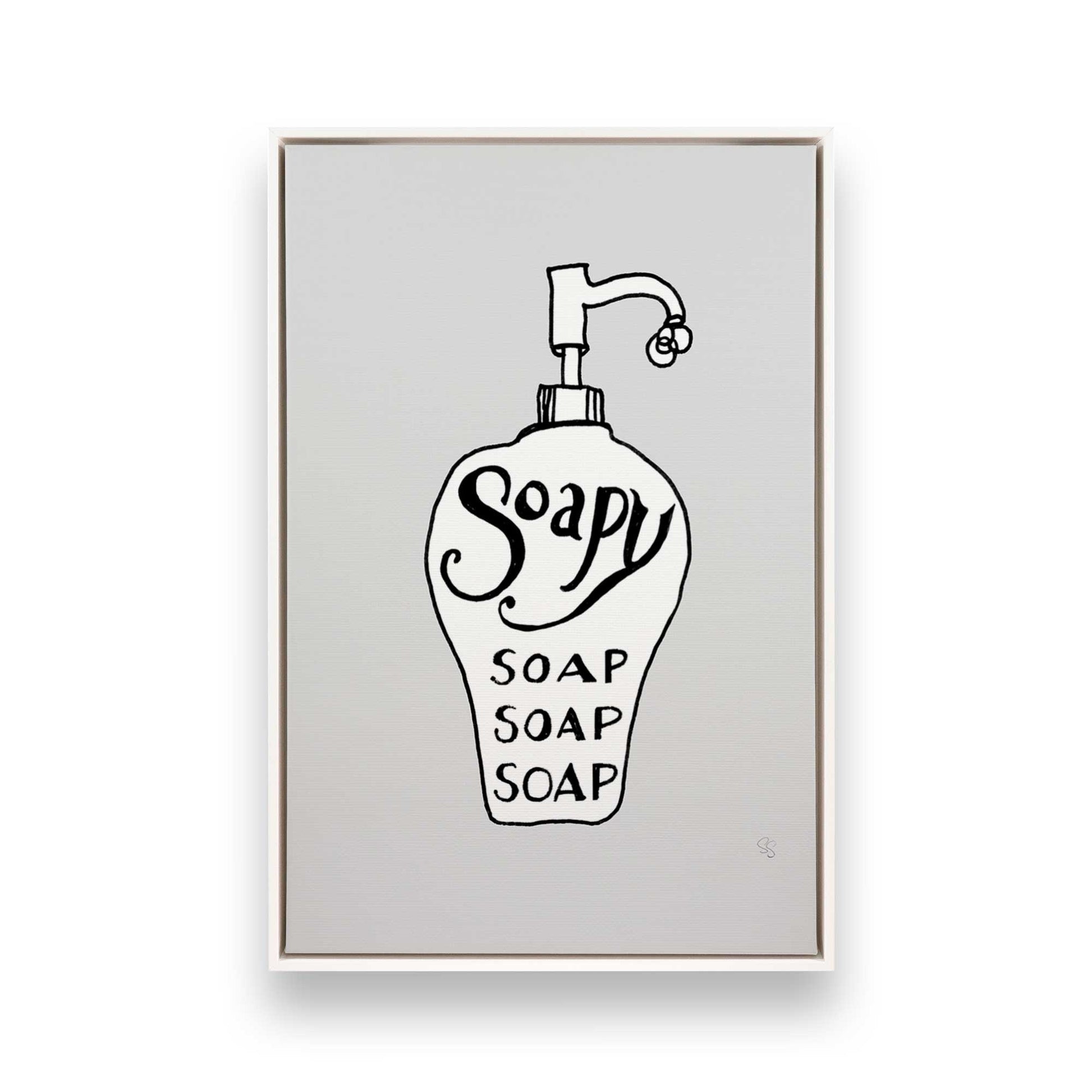 [Color:Opaque White], Picture of art in a White frame