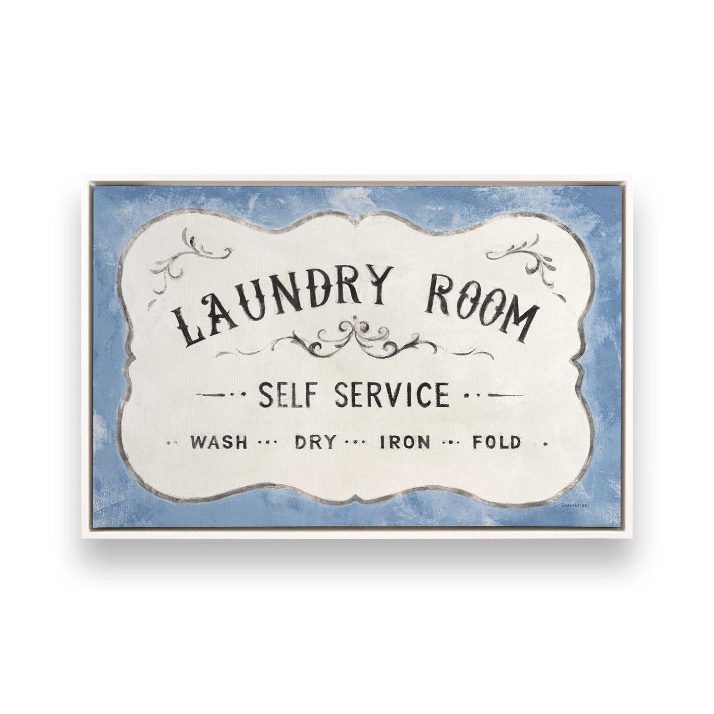 [Color:Opaque White], Picture of art in a White frame