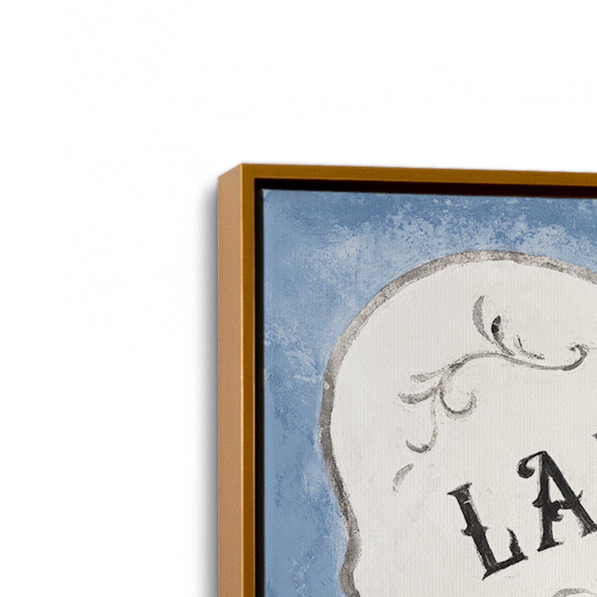 [Color:Polished Gold], Picture of art in a Polished Gold frame at an angle