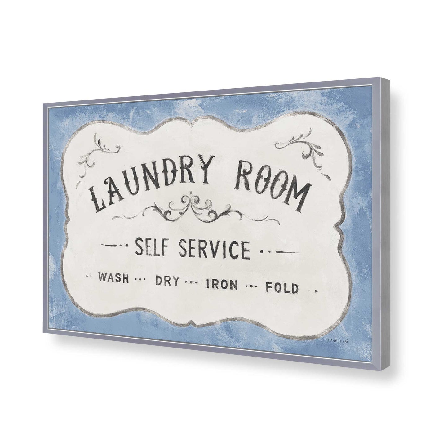 [Color:Polished Chrome], Picture of art in a Polished Chrome frame of the corner