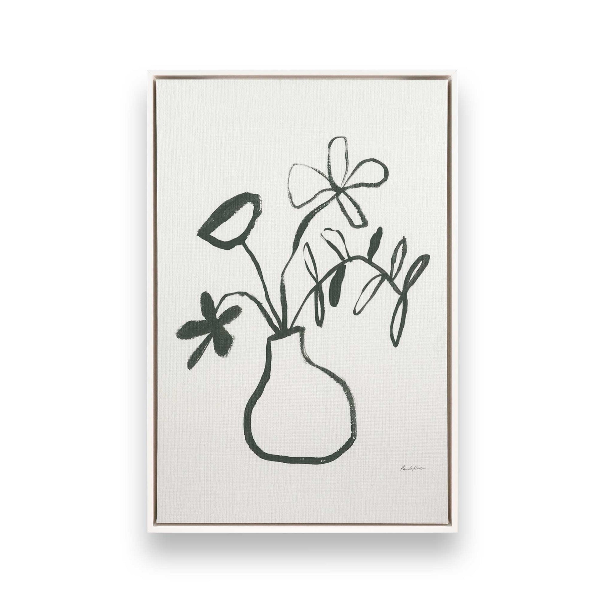 [Color:Opaque White], Picture of art in a White frame