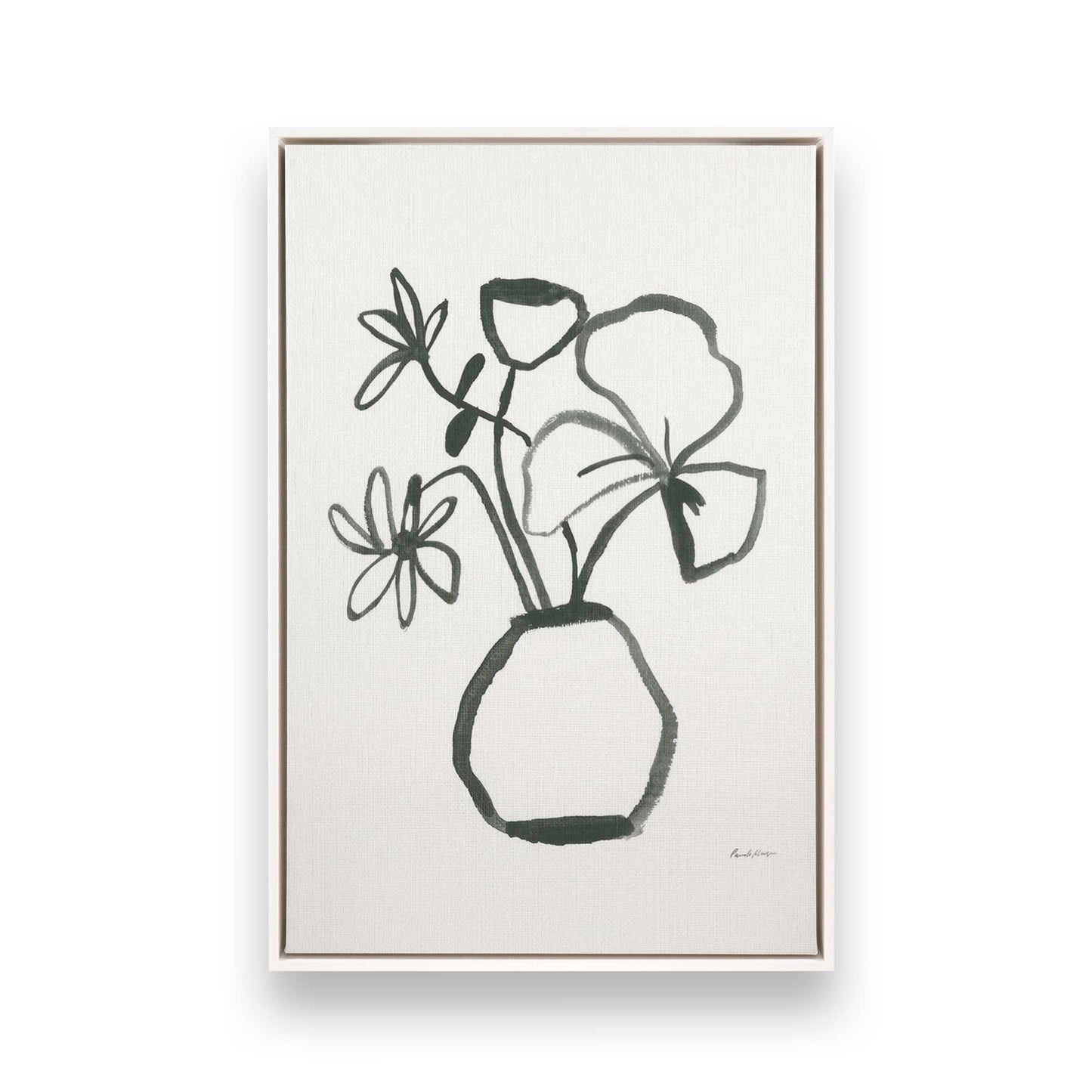 [Color:Opaque White], Picture of art in a White frame