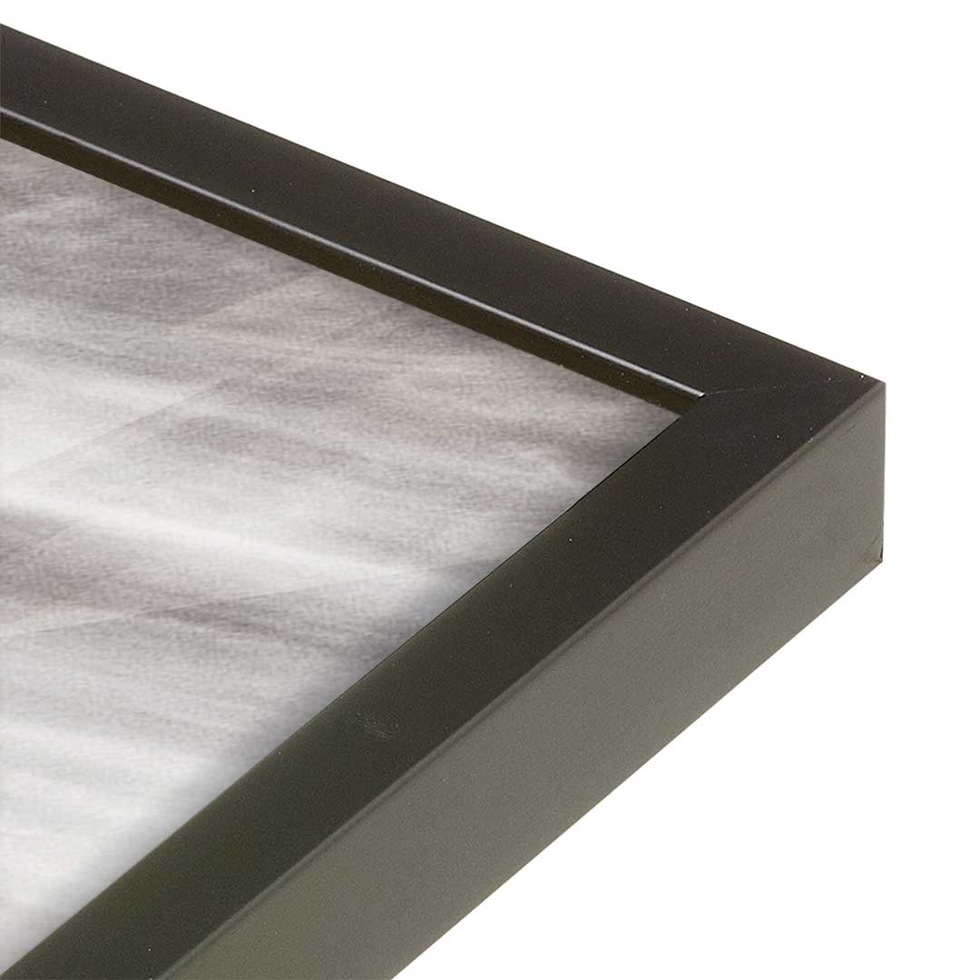 [Color:Satin Black], Picture of art in a Satin Black frame at an angle