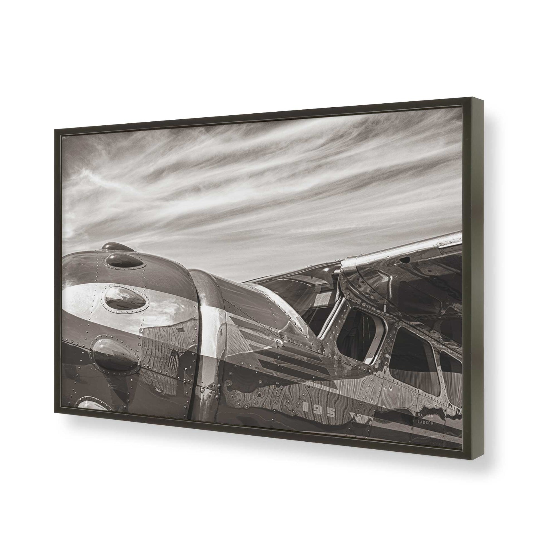 [Color:Satin Black], Picture of art in a Satin Black frame of the corner
