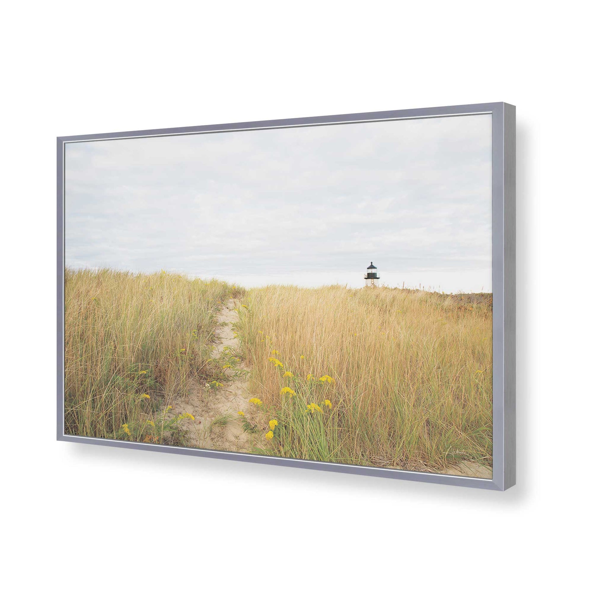 [Color:Polished Chrome], Picture of art in a Polished Chrome frame of the corner