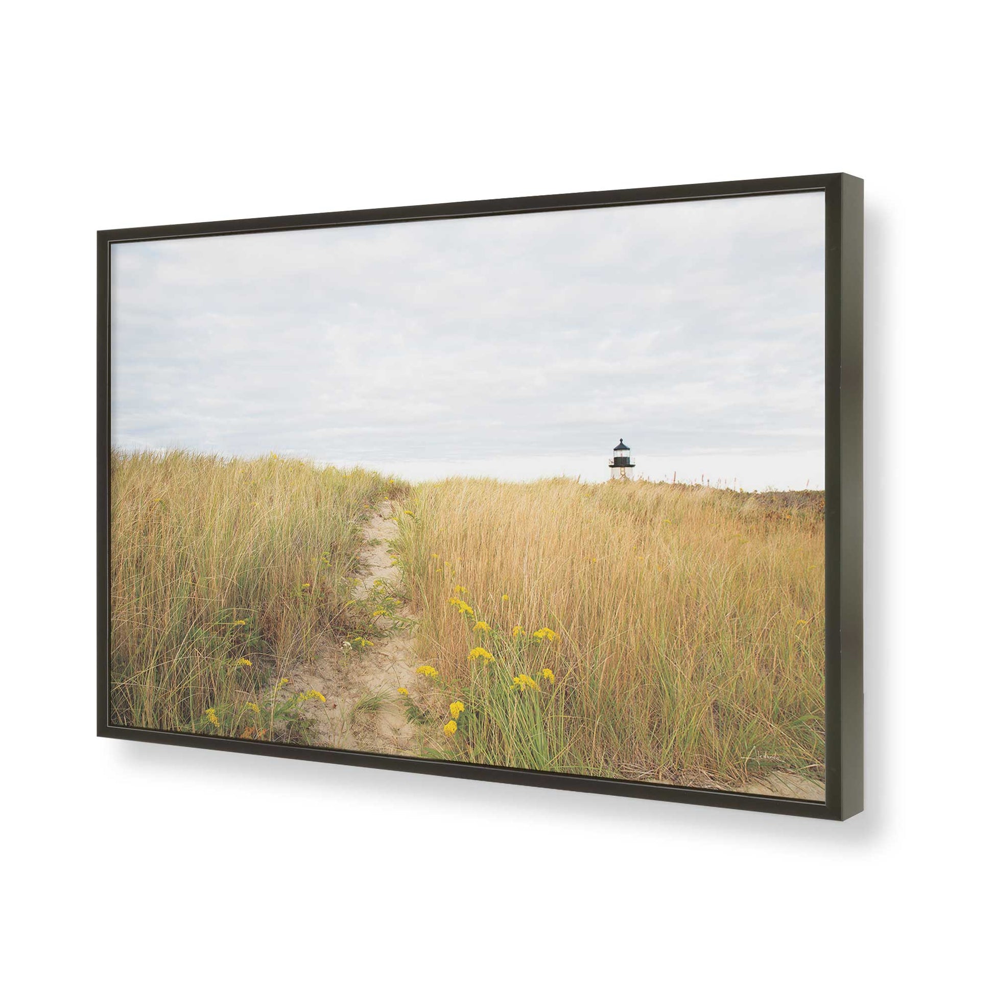 [Color:Satin Black], Picture of art in a Satin Black frame of the corner