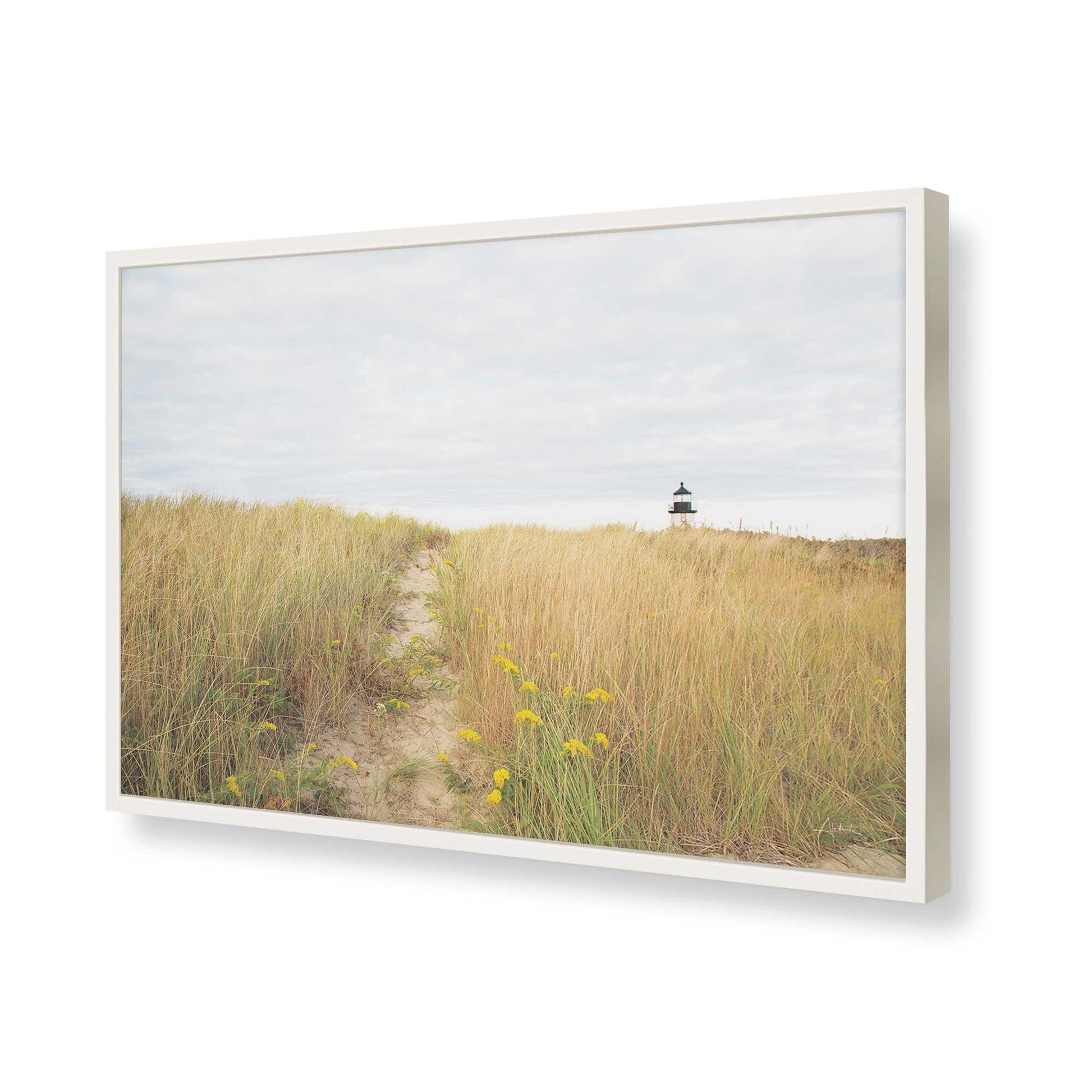 [Color:Opaque White], Picture of art in a Opaque White frame of the corner