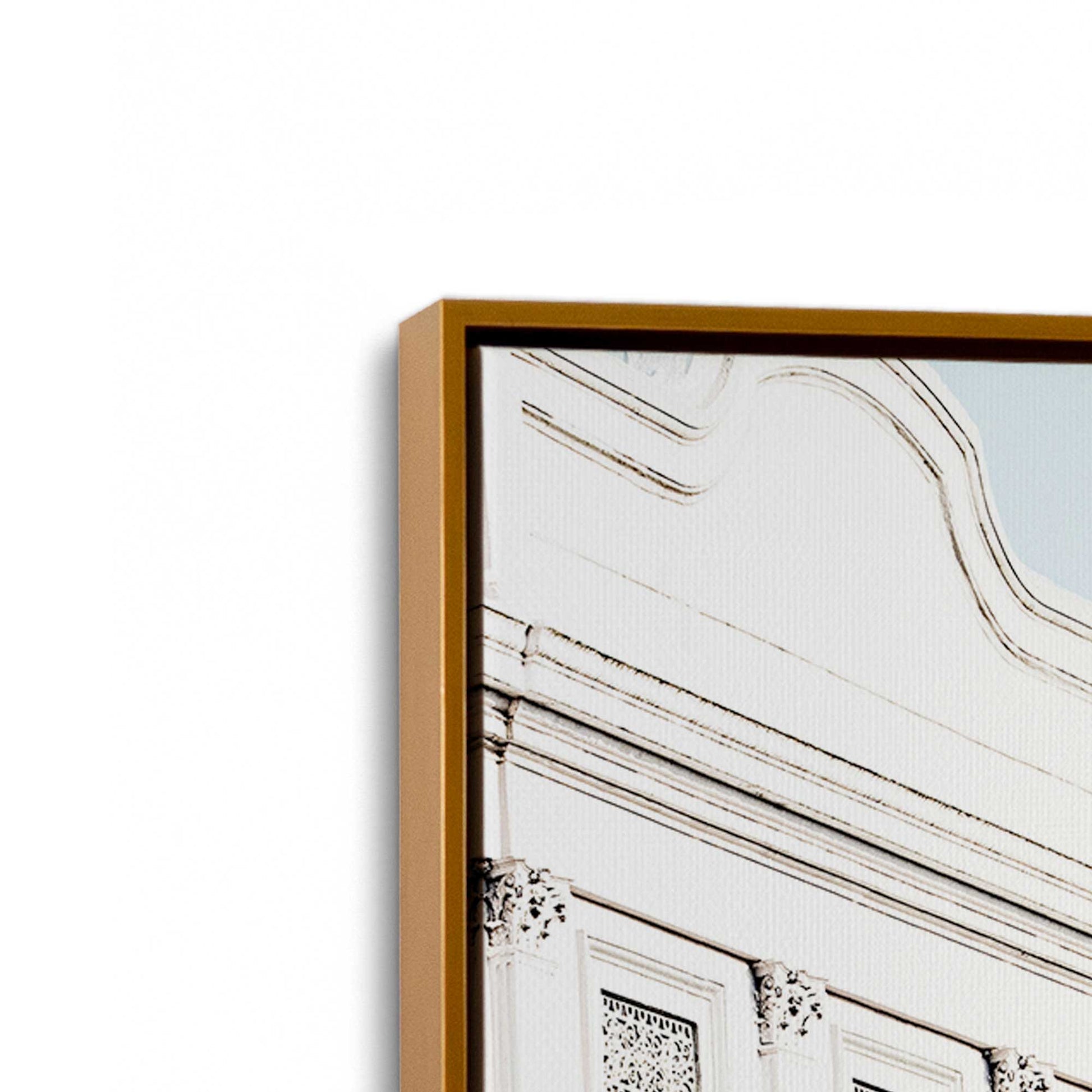 [Color:Polished Gold], Picture of art in a Polished Gold frame at an angle