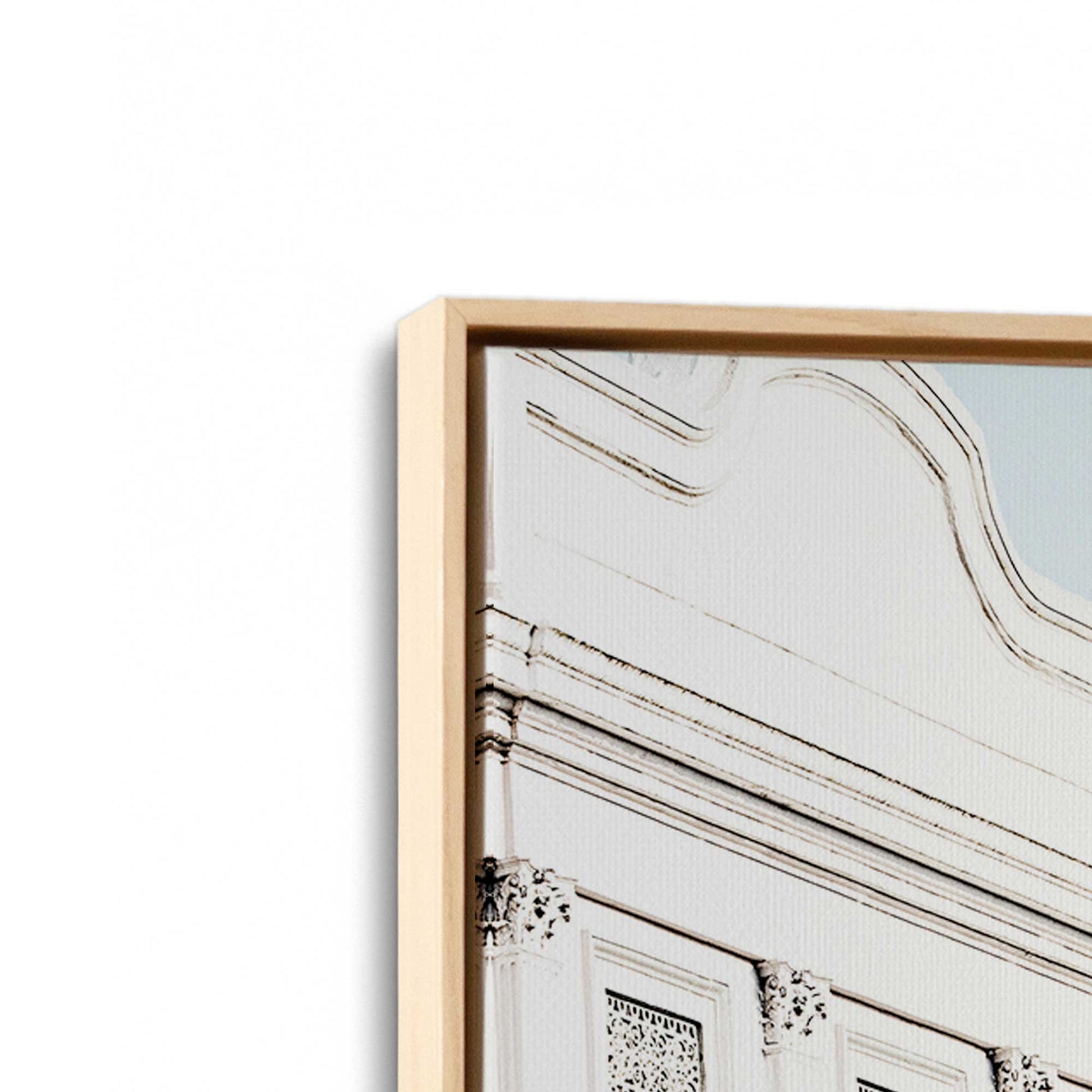 [Color:American Maple], Picture of art in a American Maple frame at an angle