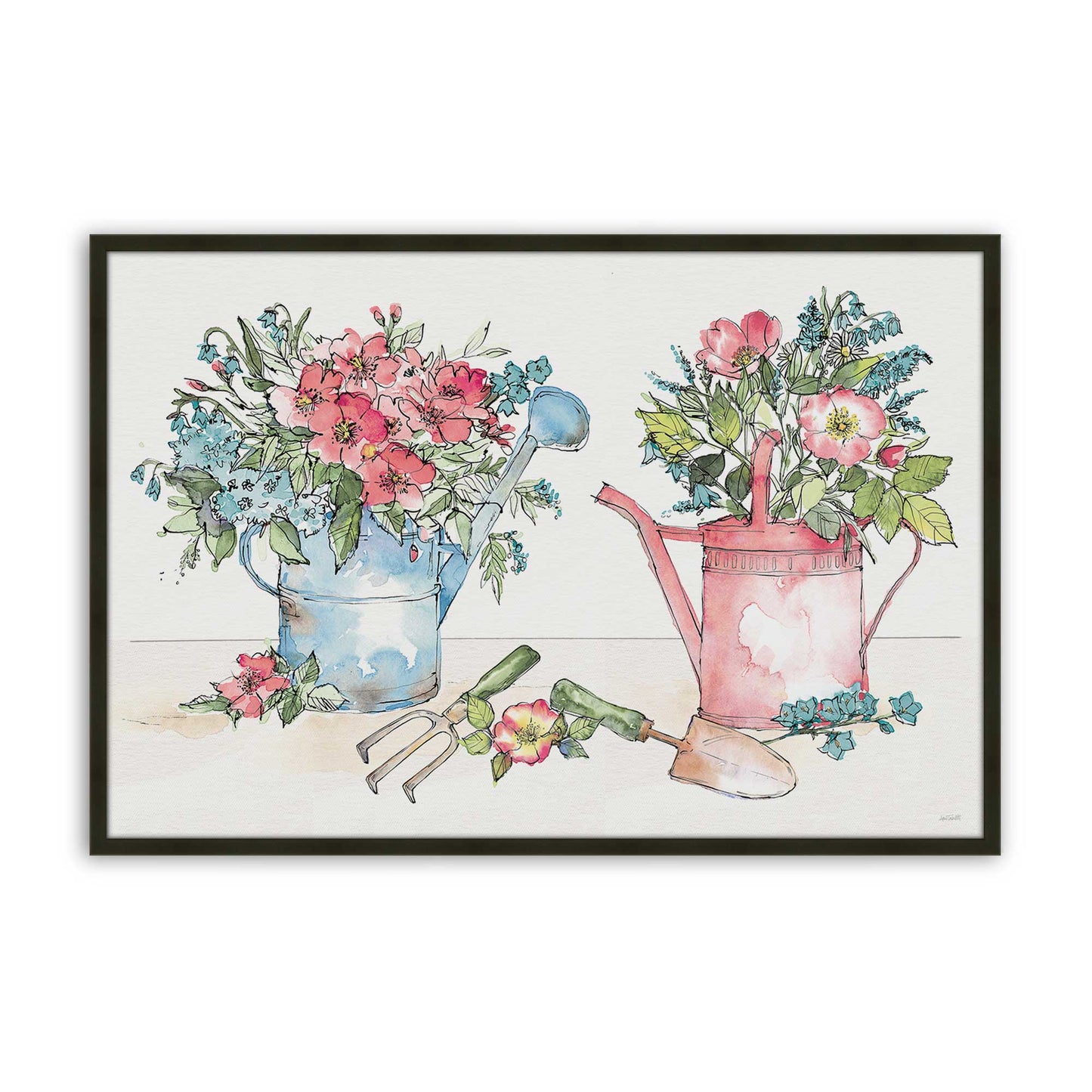 [Color:Satin Black], Picture of art in a Satin Black frame