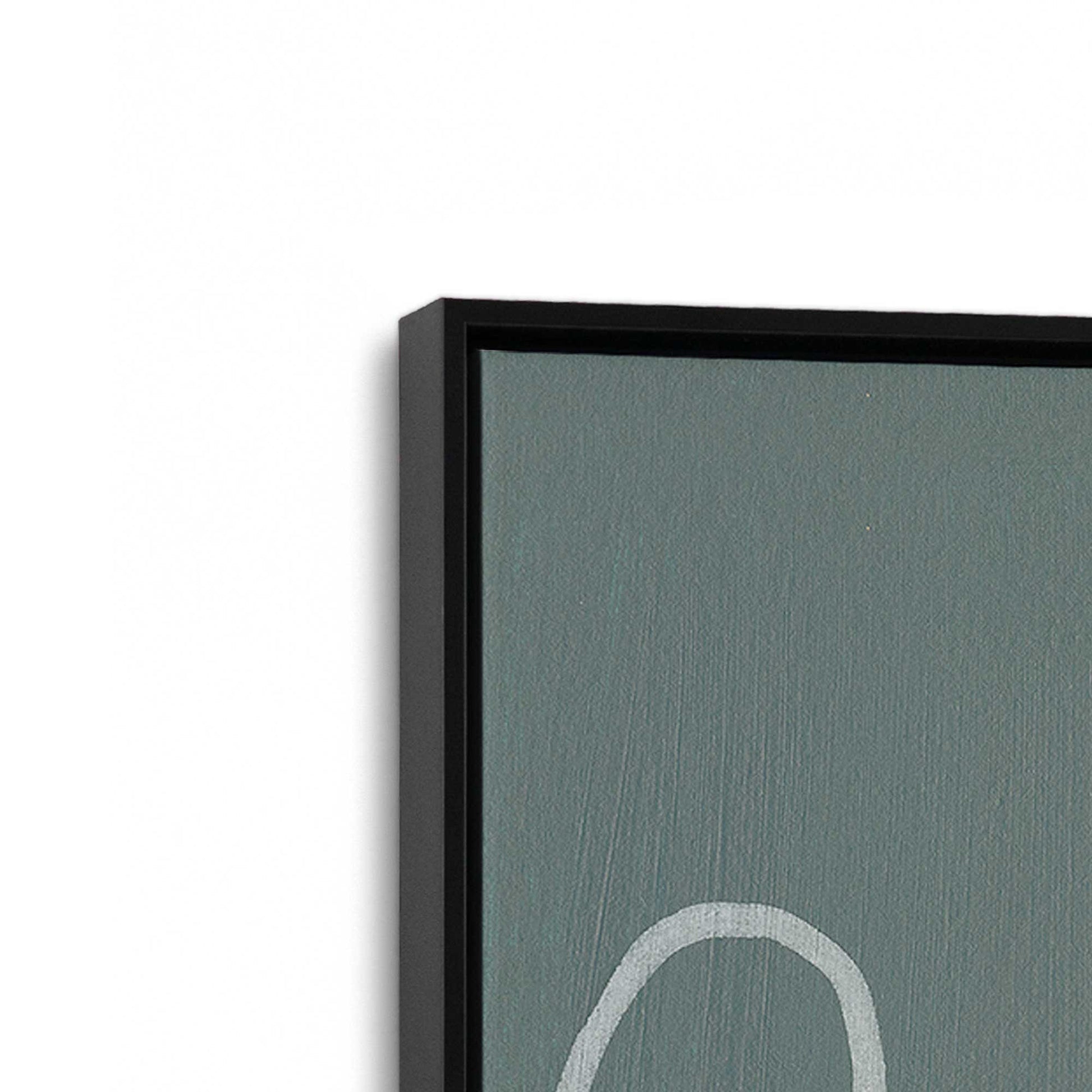 [Color:Satin Black], Picture of art in a Satin Black frame at an angle