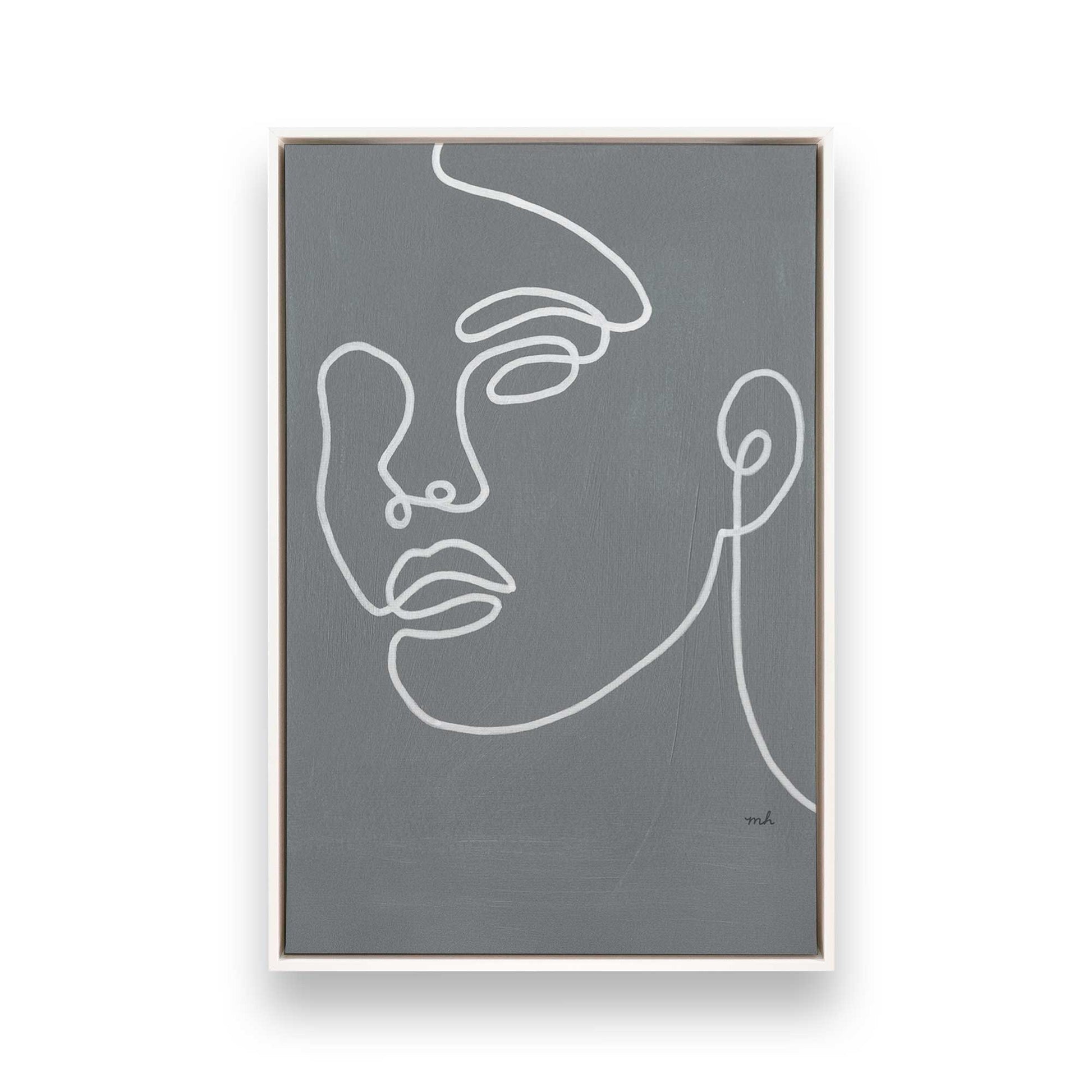 [Color:Opaque White], Picture of art in a White frame