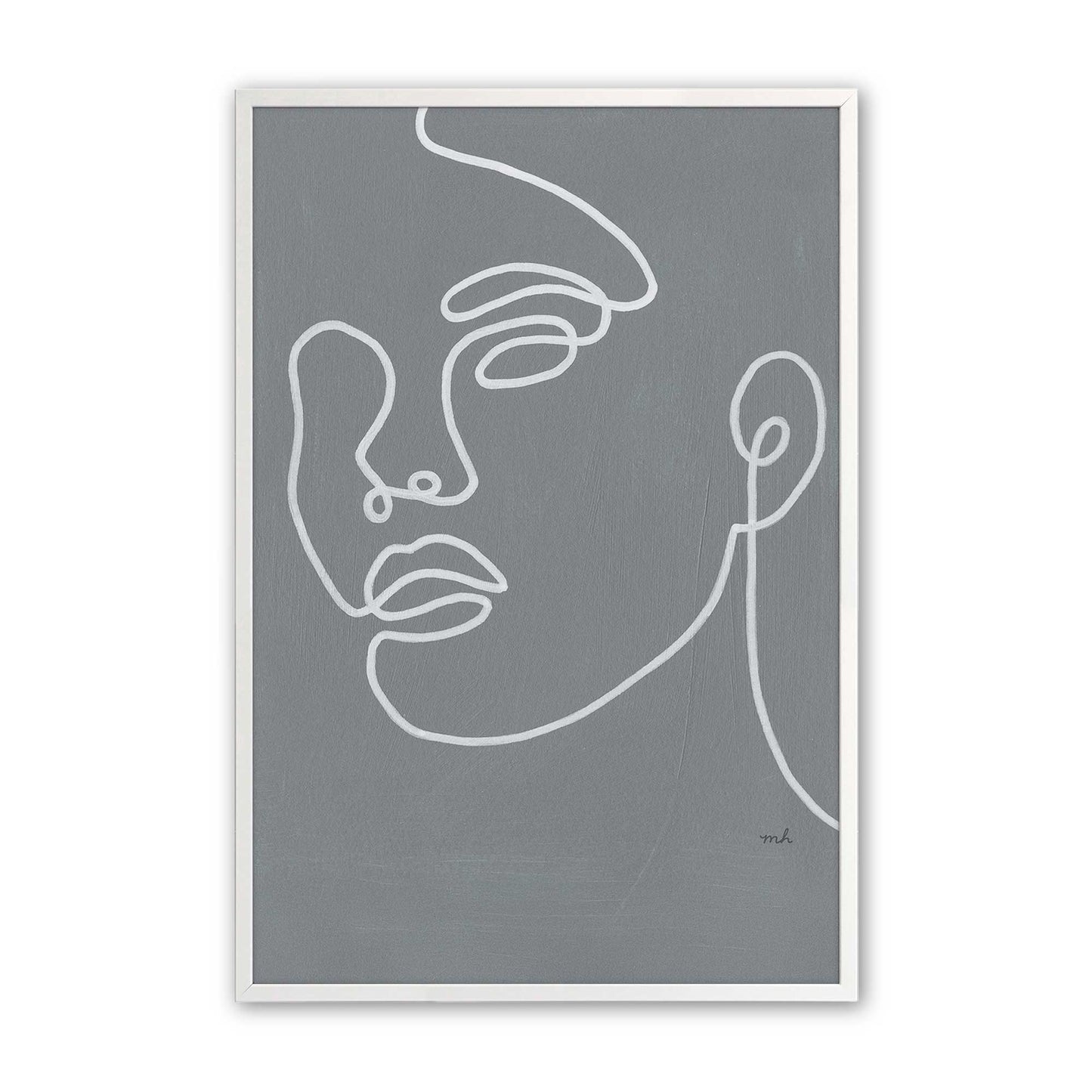 [Color:Opaque White], Picture of art in a Opaque White frame