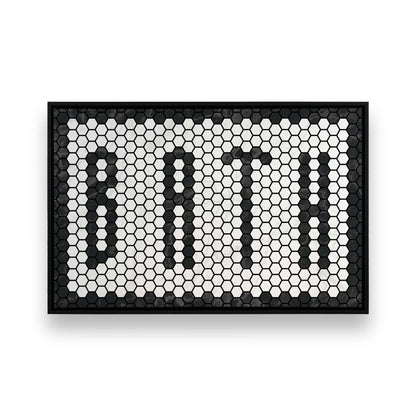 [Color:Satin Black], Picture of art in a Satin Black frame