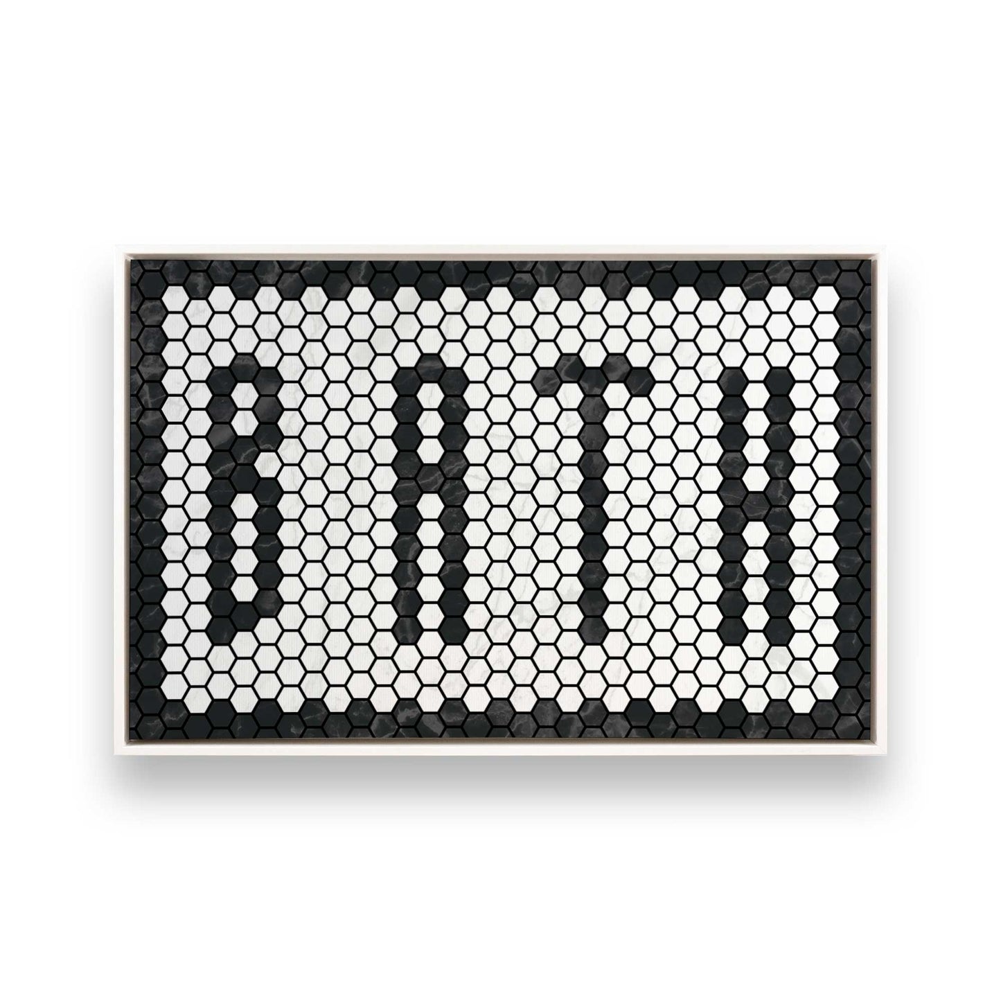 [Color:Opaque White], Picture of art in a White frame