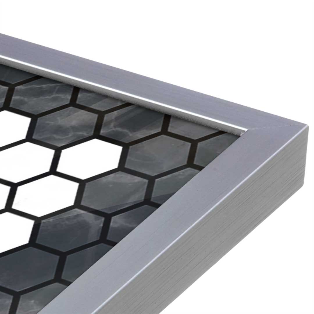 [Color:Polished Chrome], Picture of art in a Polished Chrome frame at an angle
