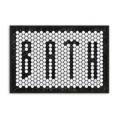 [Color:Satin Black], Picture of art in a Satin Black frame