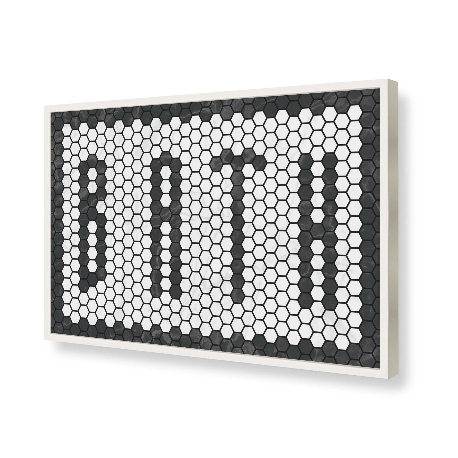 [Color:Opaque White], Picture of art in a Opaque White frame of the corner