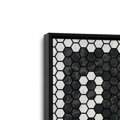 [Color:Satin Black], Picture of art in a Satin Black frame at an angle