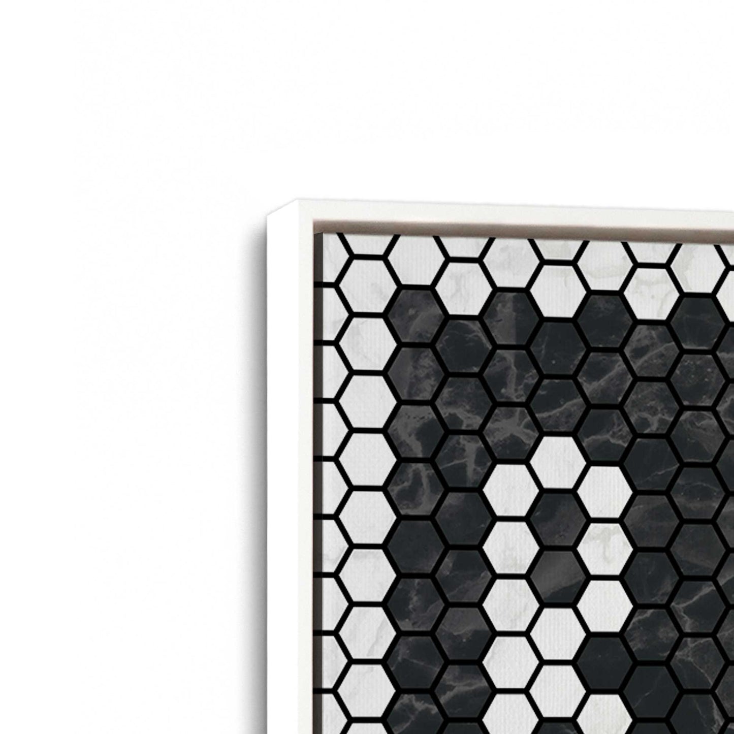 [Color:Opaque White], Picture of art in a White frame at an angle