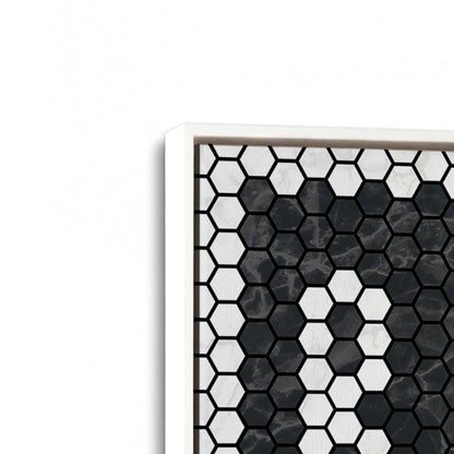 [Color:Opaque White], Picture of art in a White frame at an angle