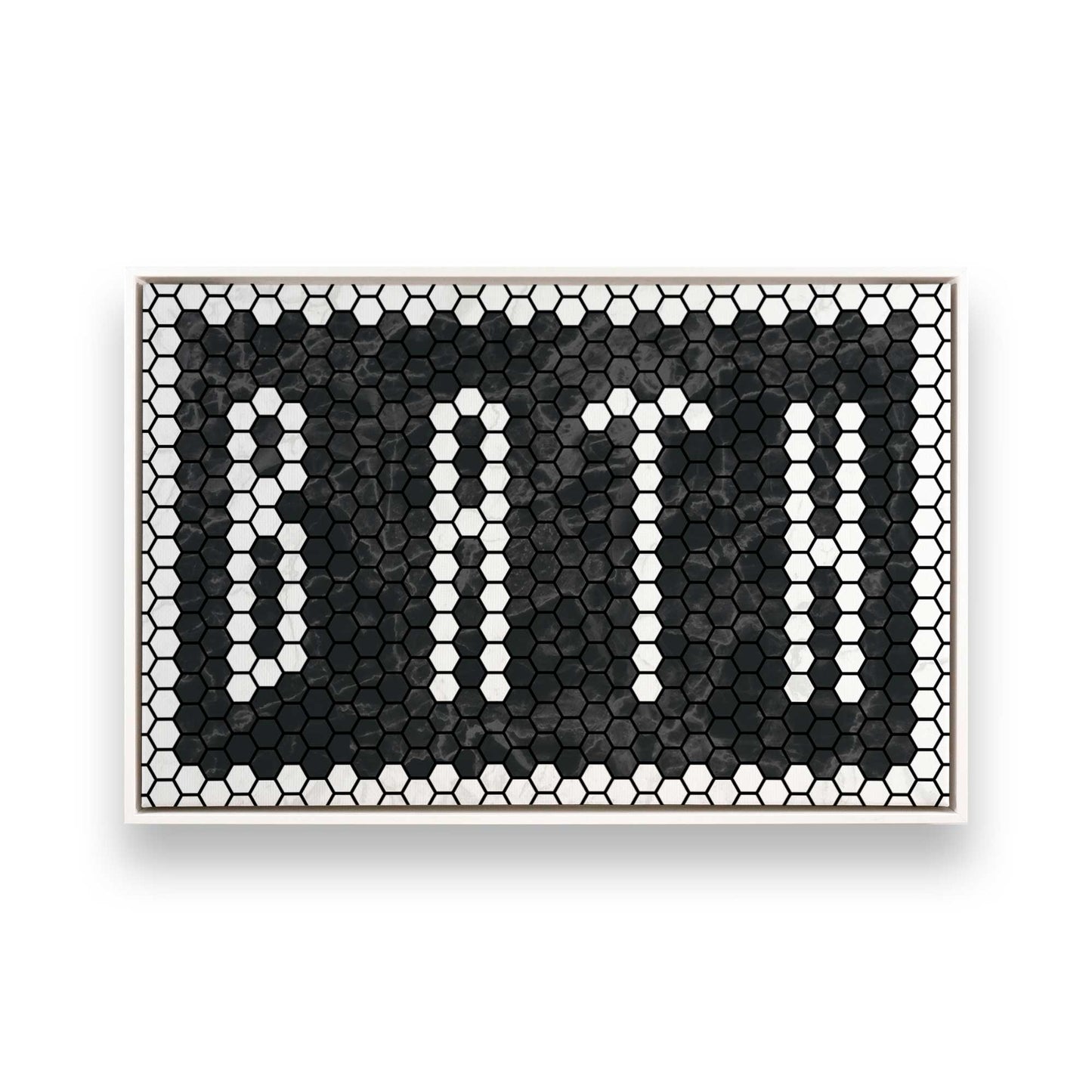 [Color:Opaque White], Picture of art in a White frame